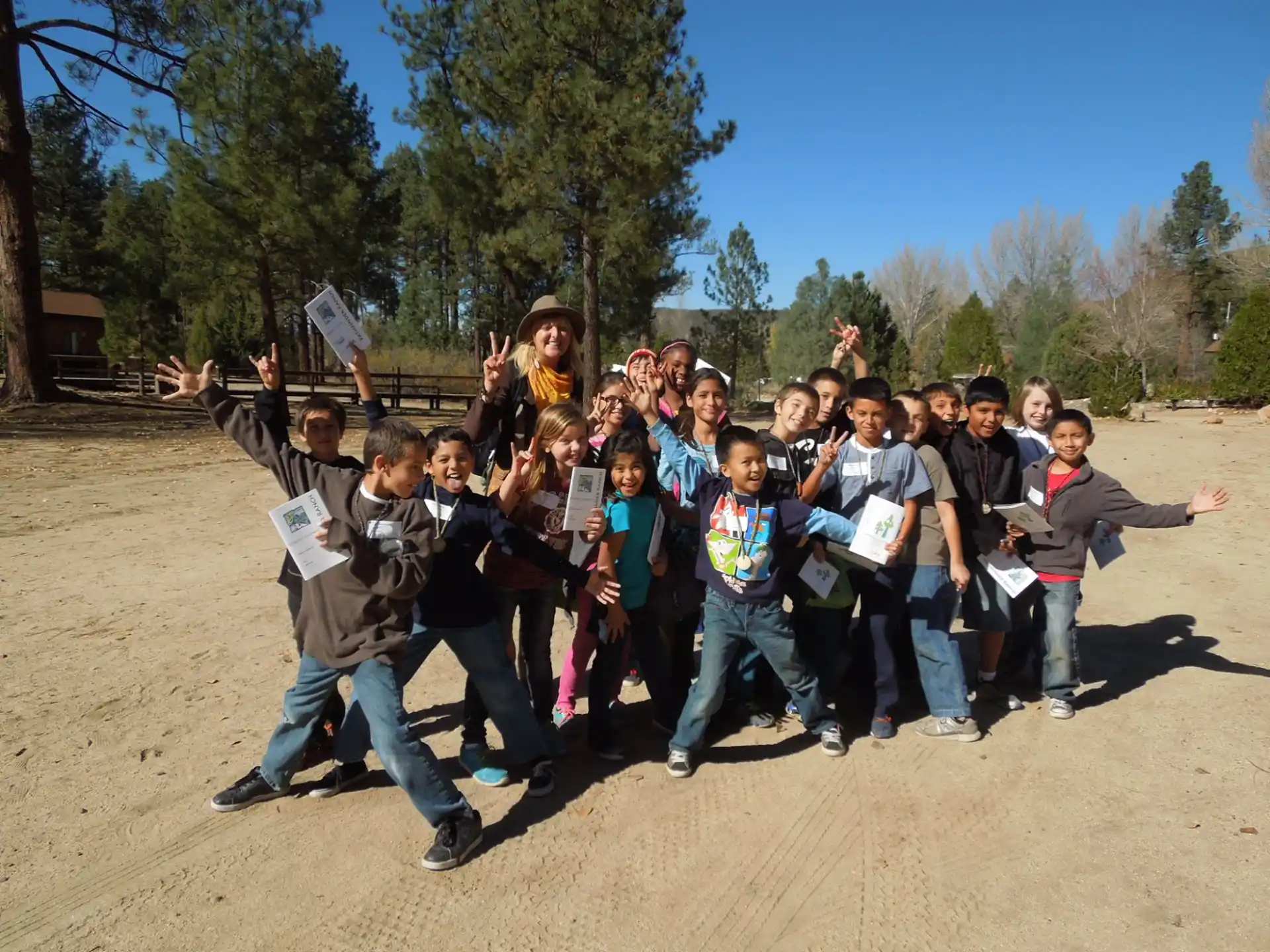 a group of people posing for a photo