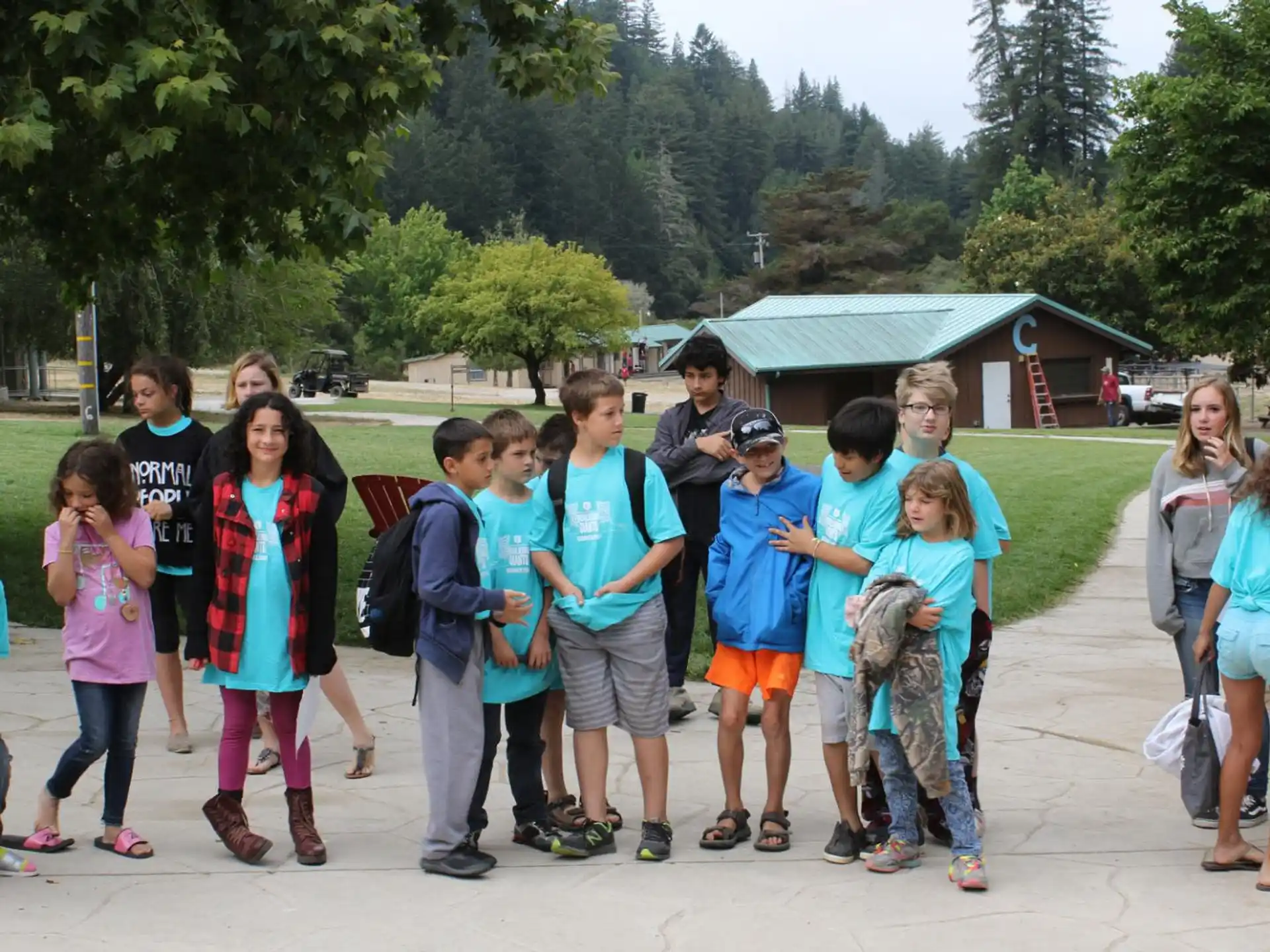 a group of children posing for a photo