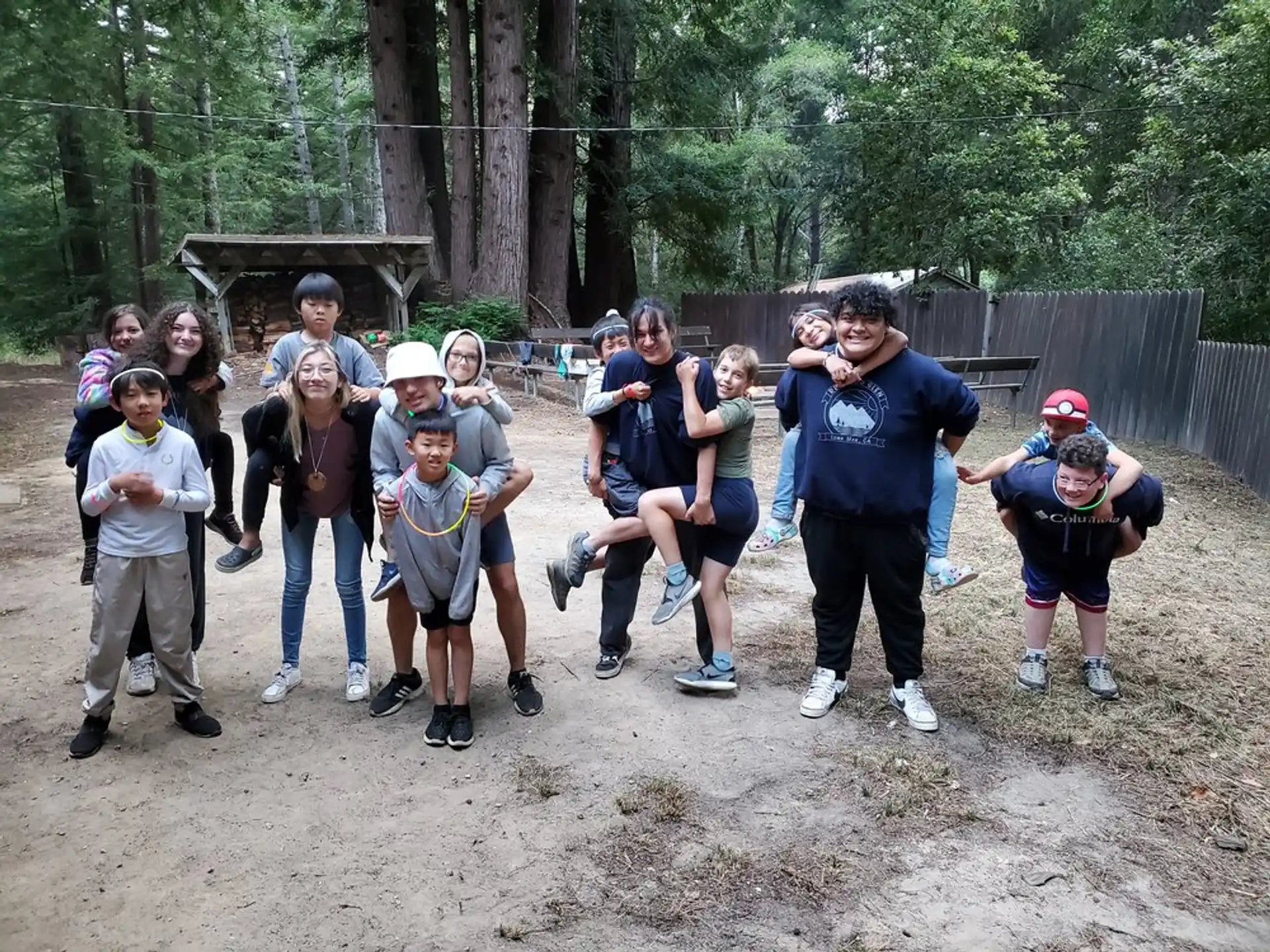 a group of people posing for a photo