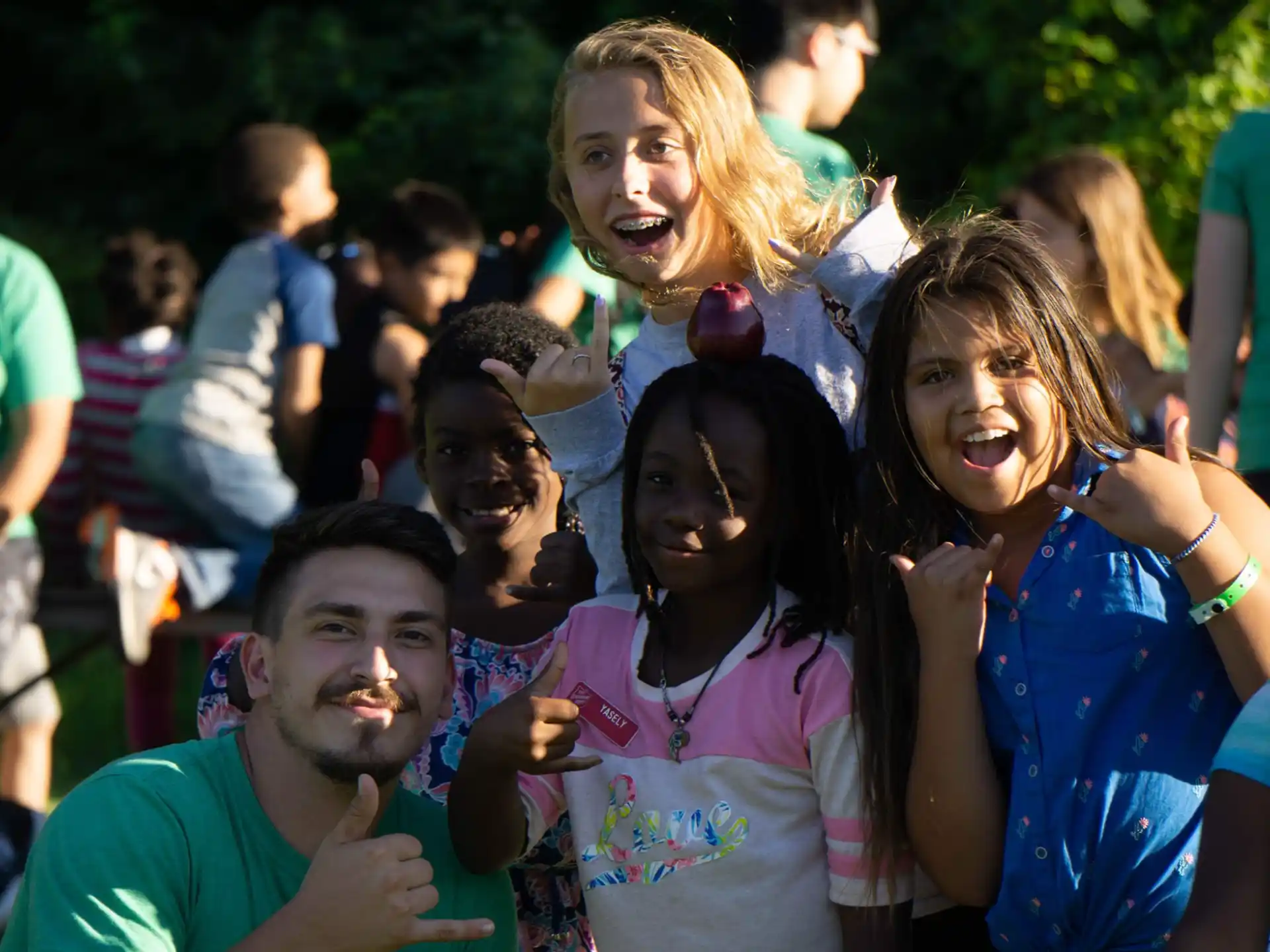 a group of people posing for a photo