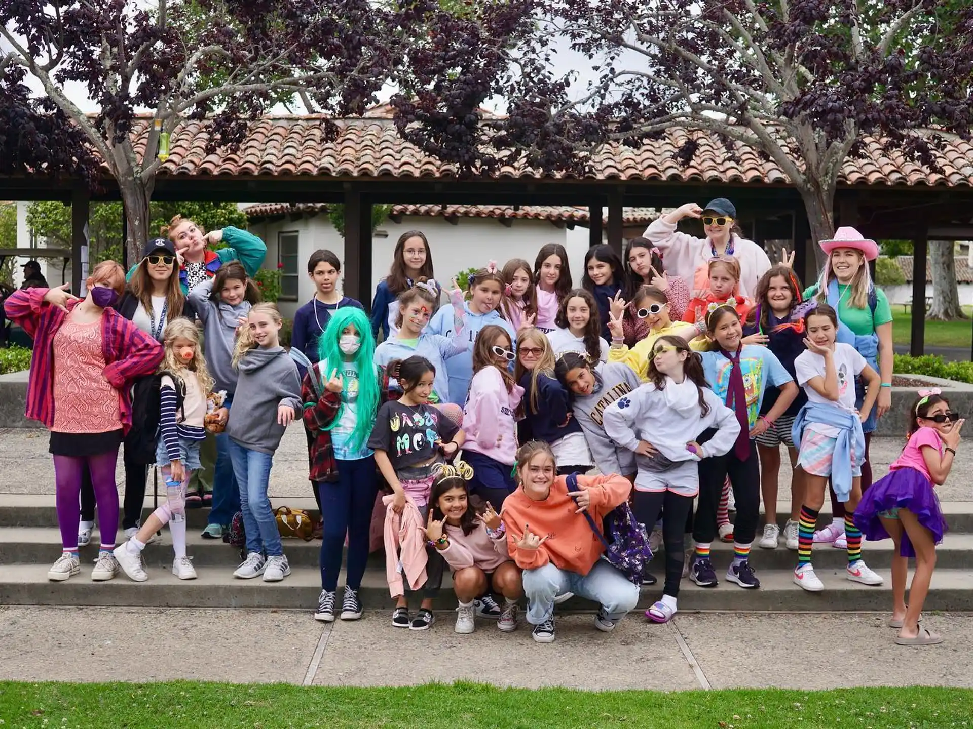 a group of people posing for a photo