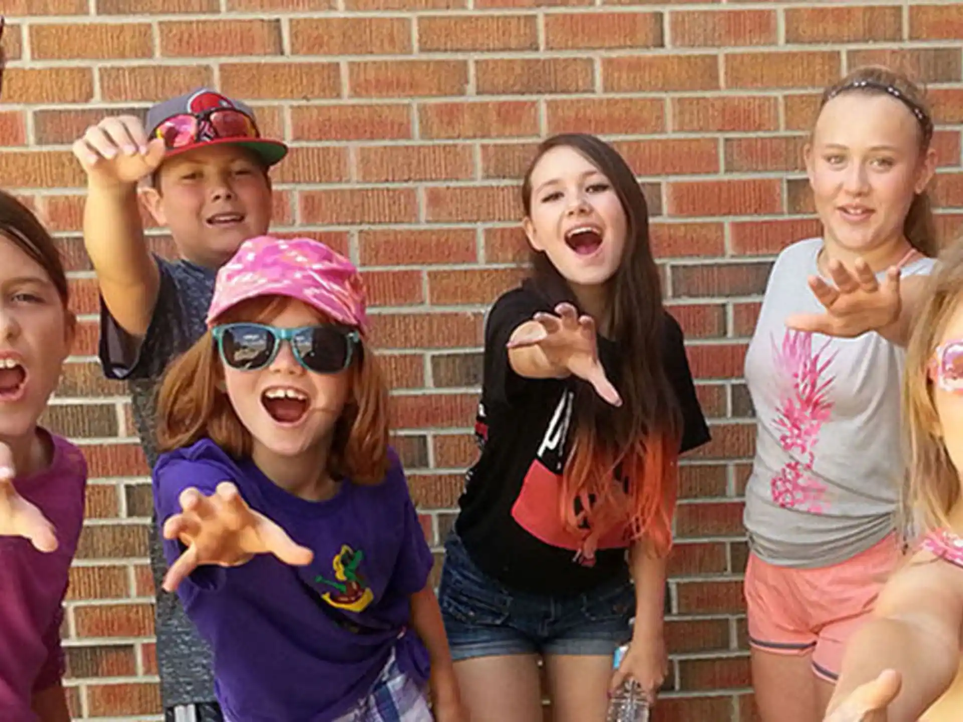 a group of people posing for the camera