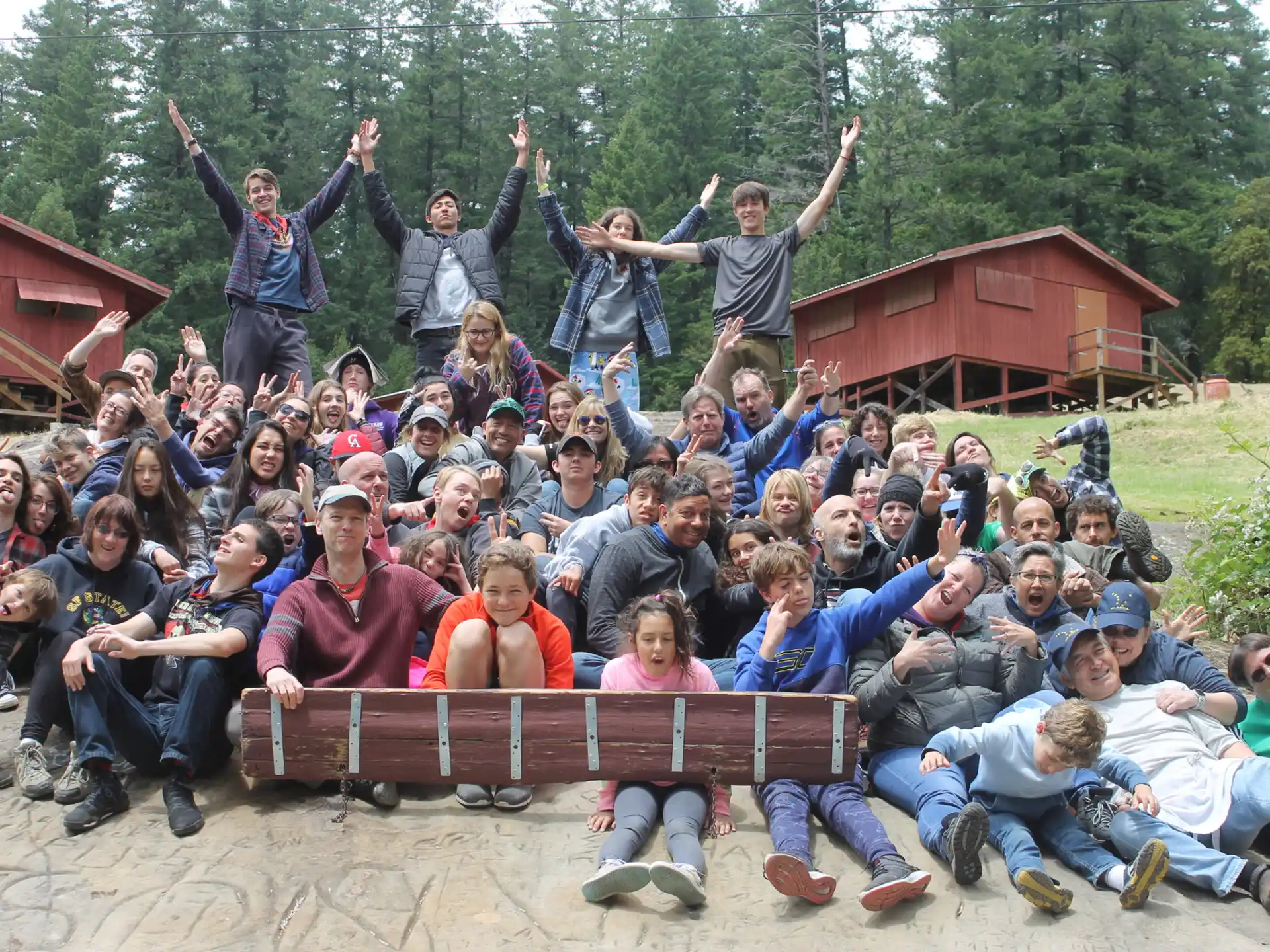a group of people posing for a photo
