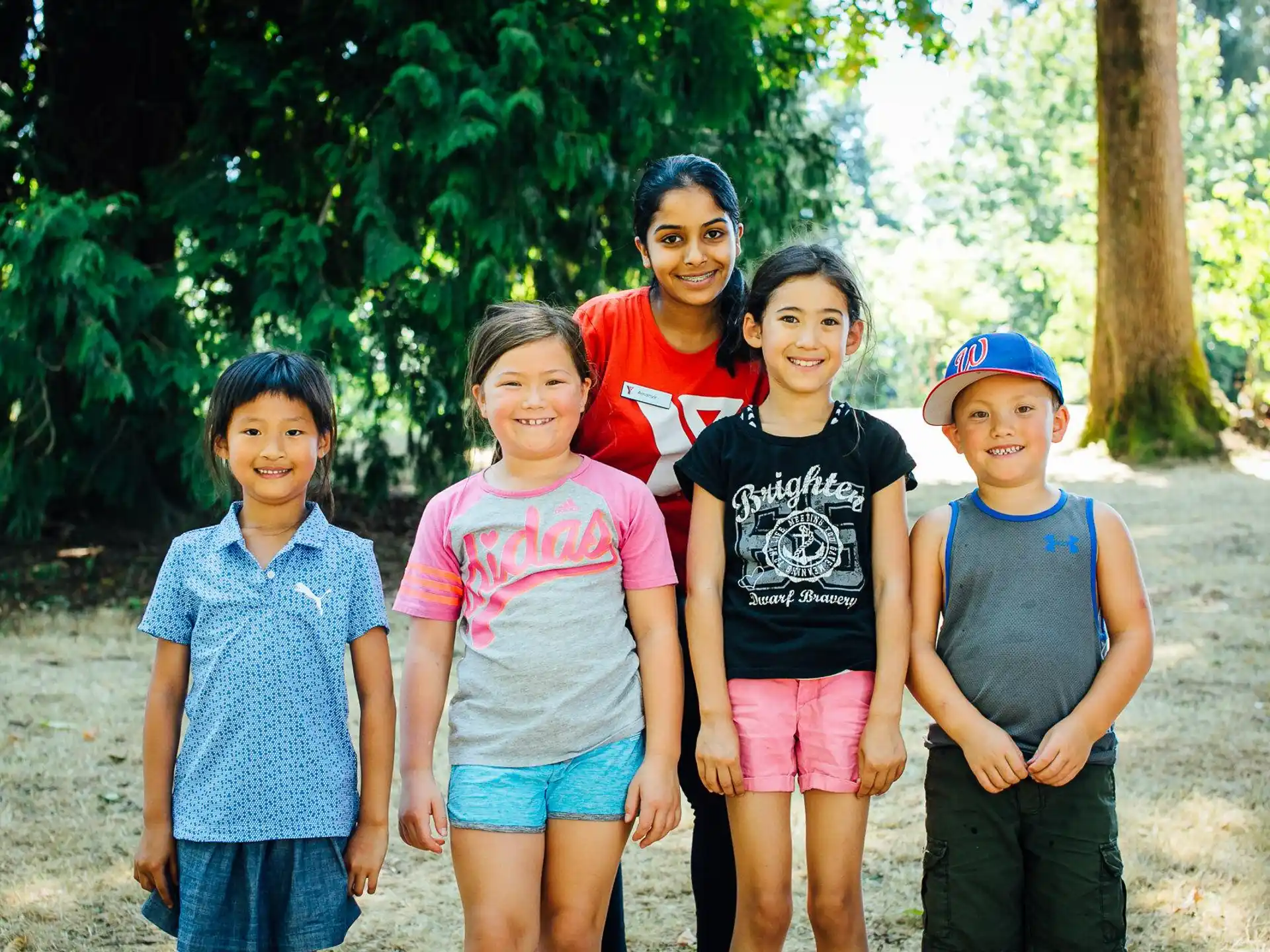 a group of children posing for a photo