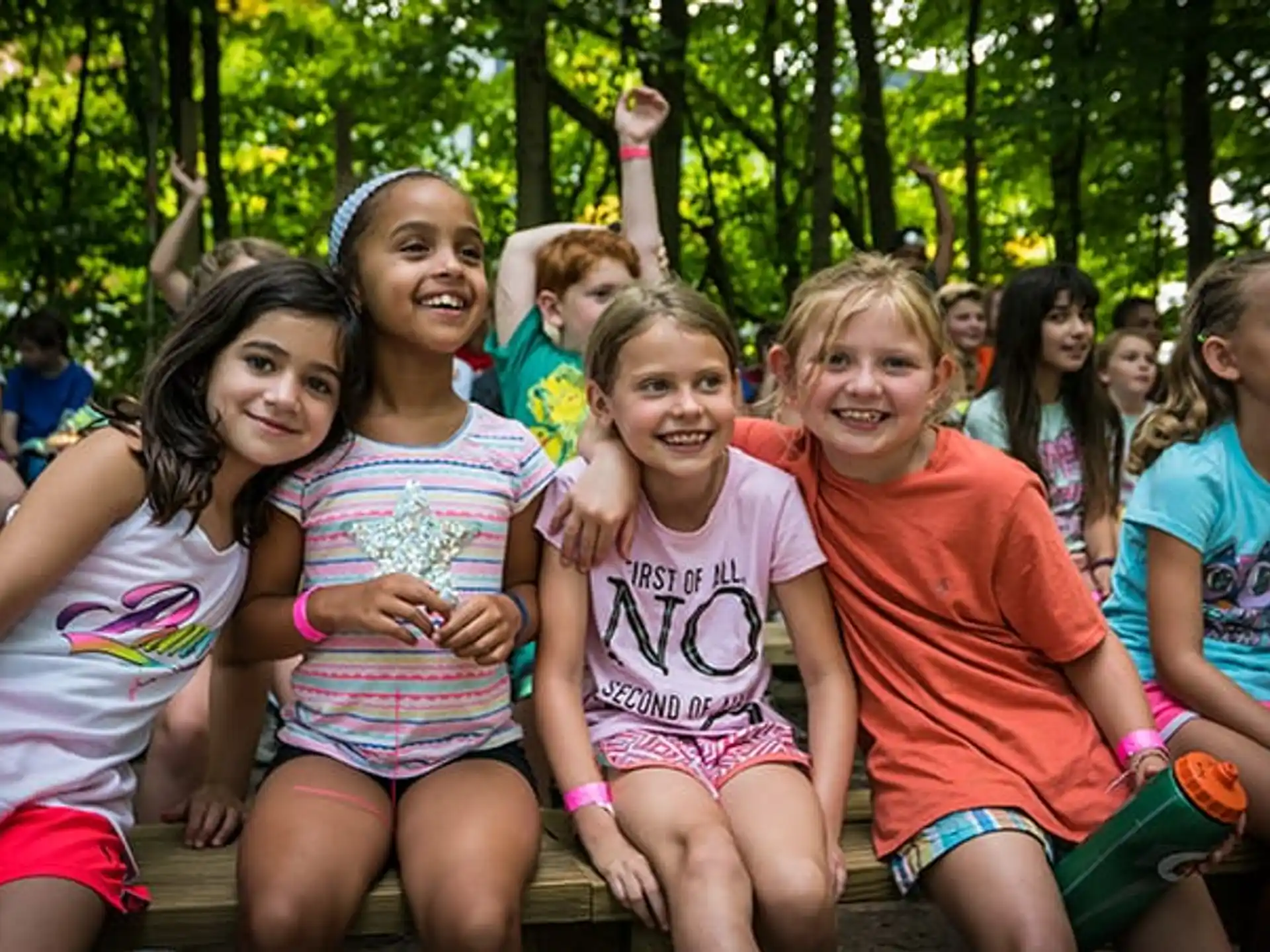 a group of children posing for a photo