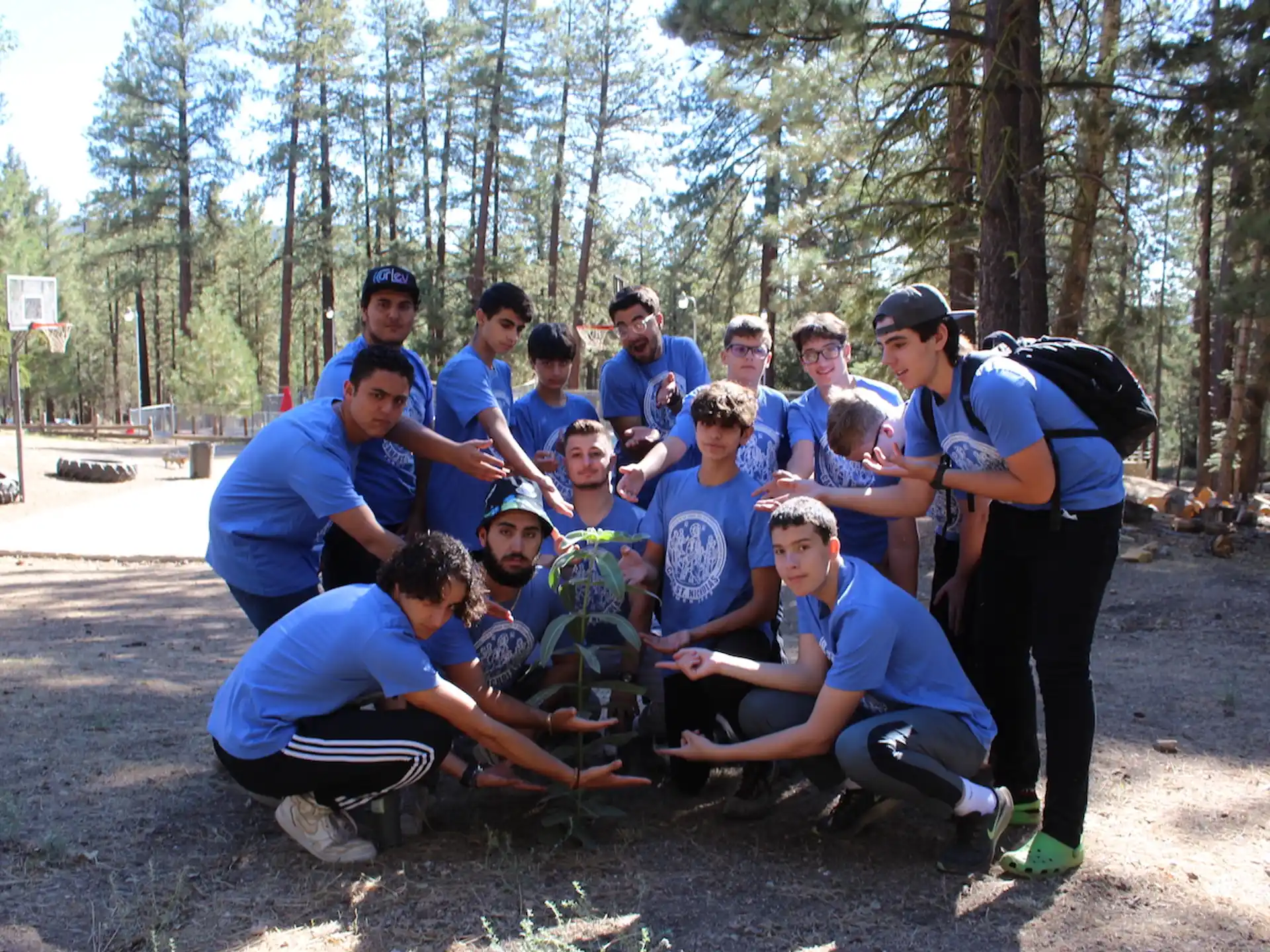 a group of people posing for a photo