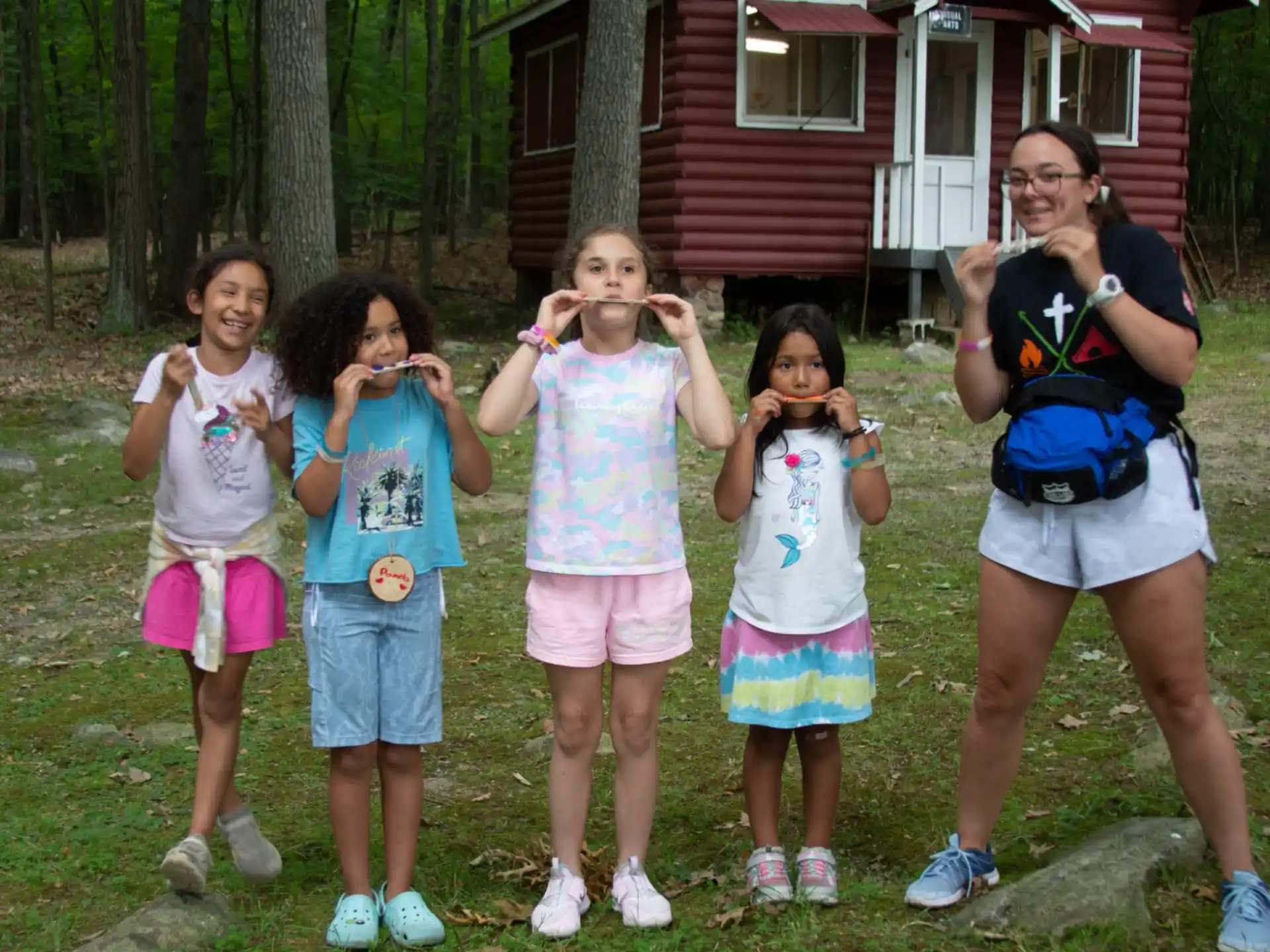 a group of people posing for a photo