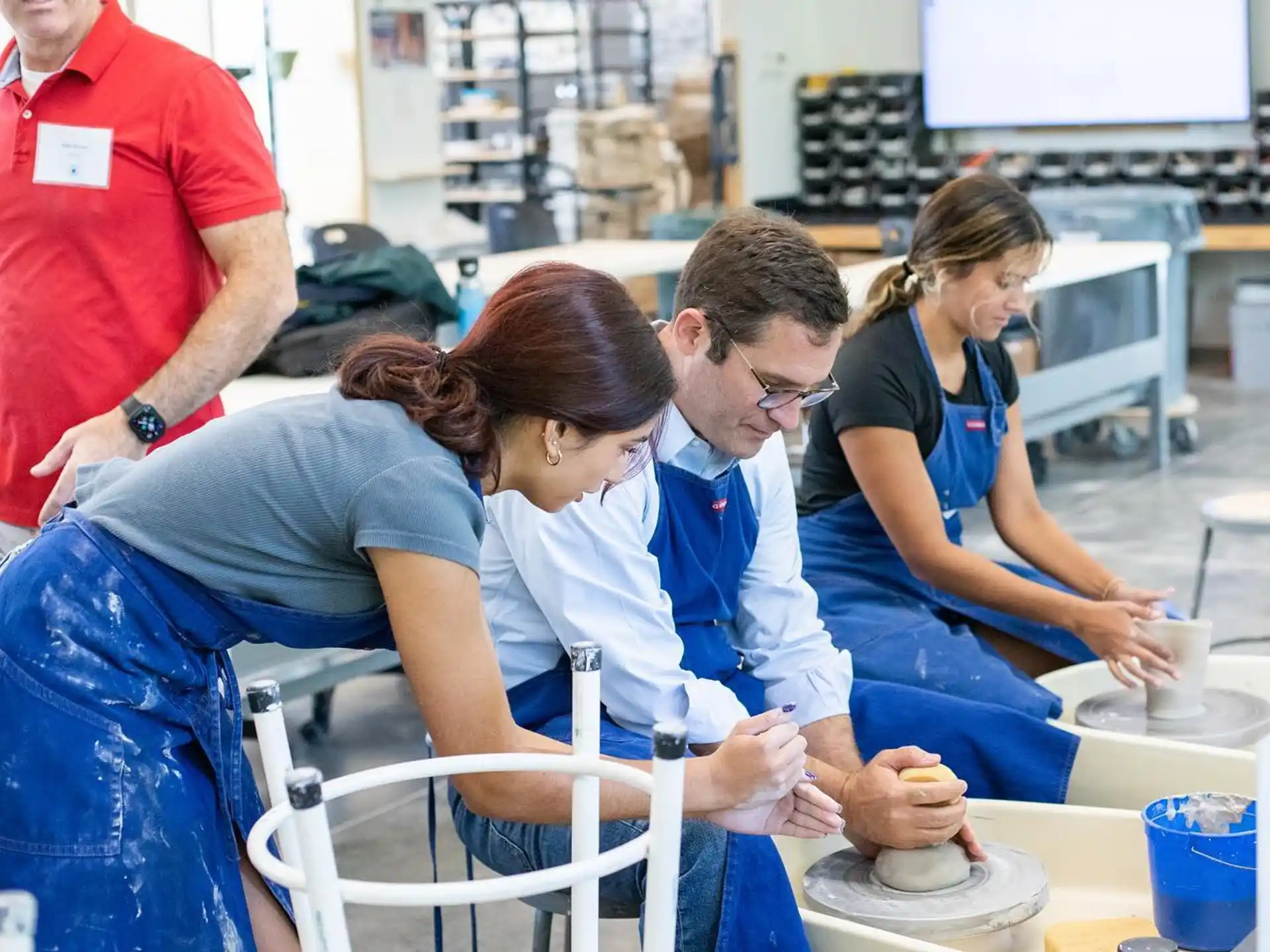 a group of people in a lab