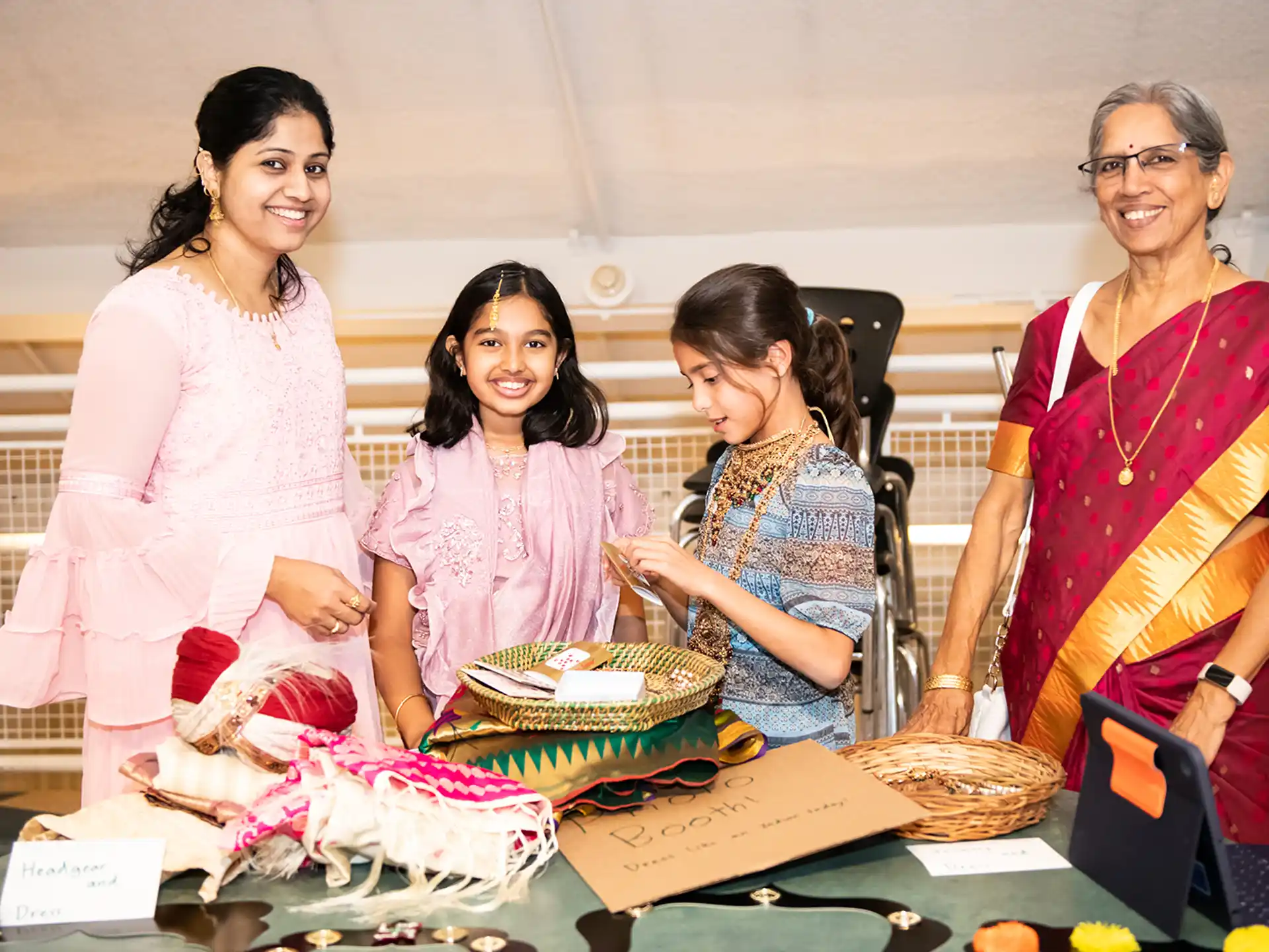 a group of women smiling