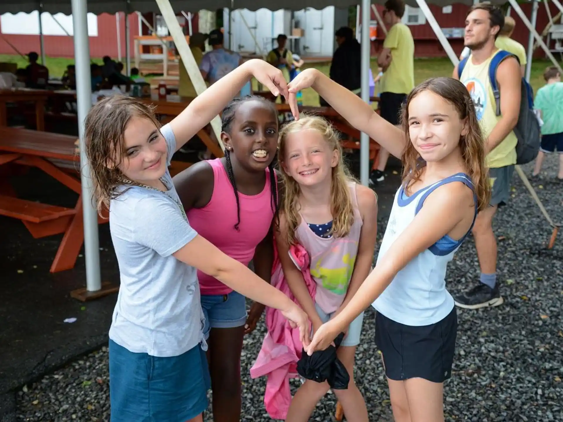 a group of girls posing for a picture