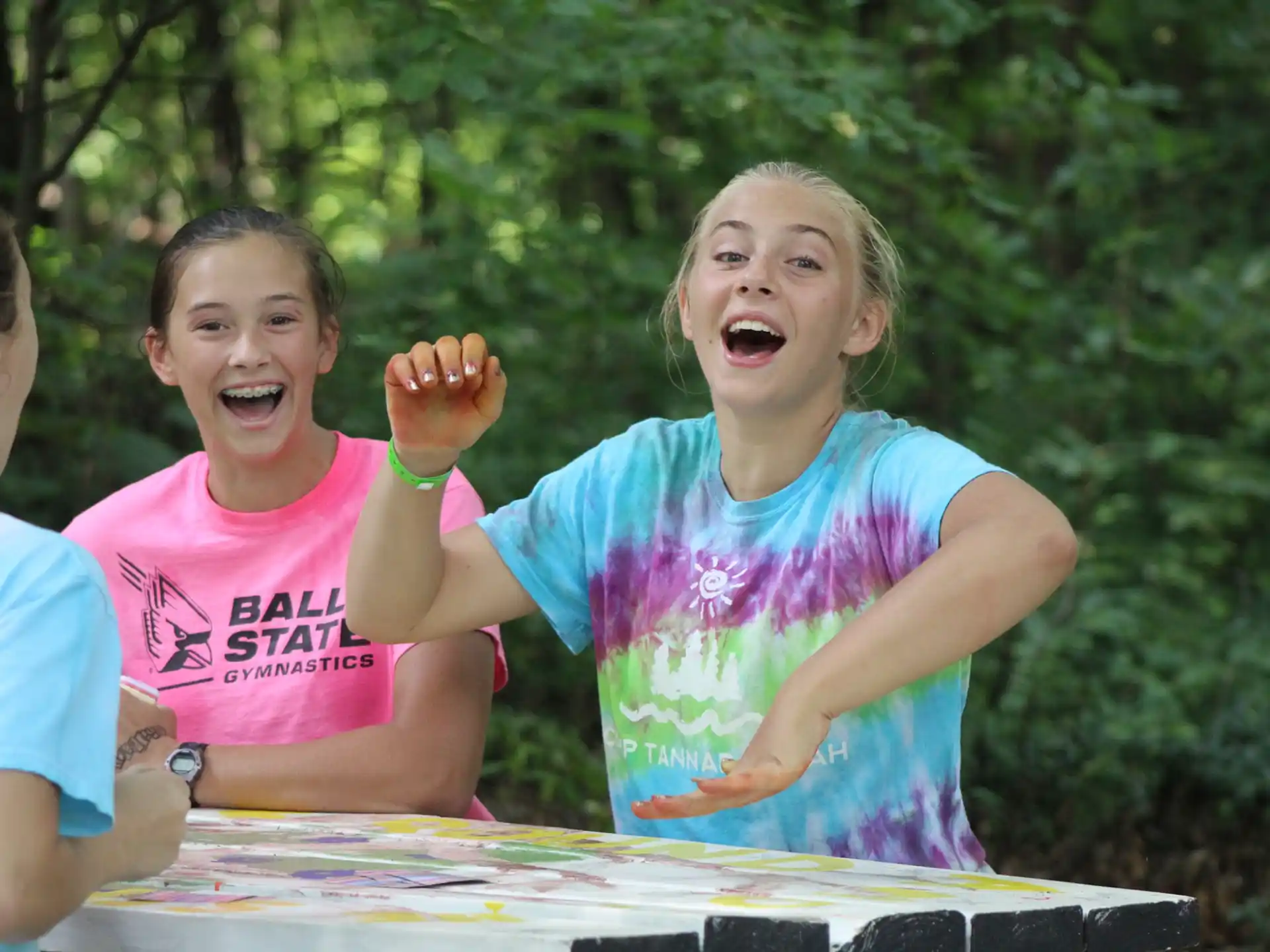 a couple of girls laughing