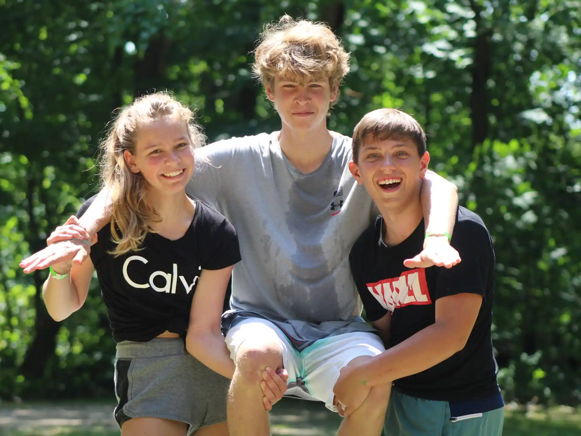 a group of people posing for a photo