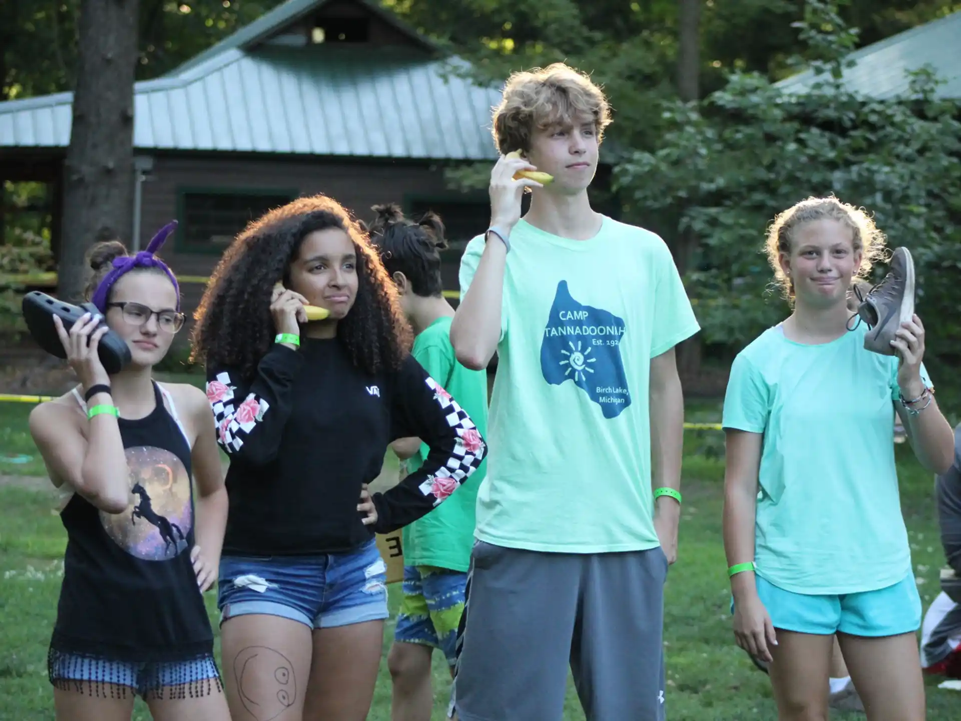 a group of people posing for a photo