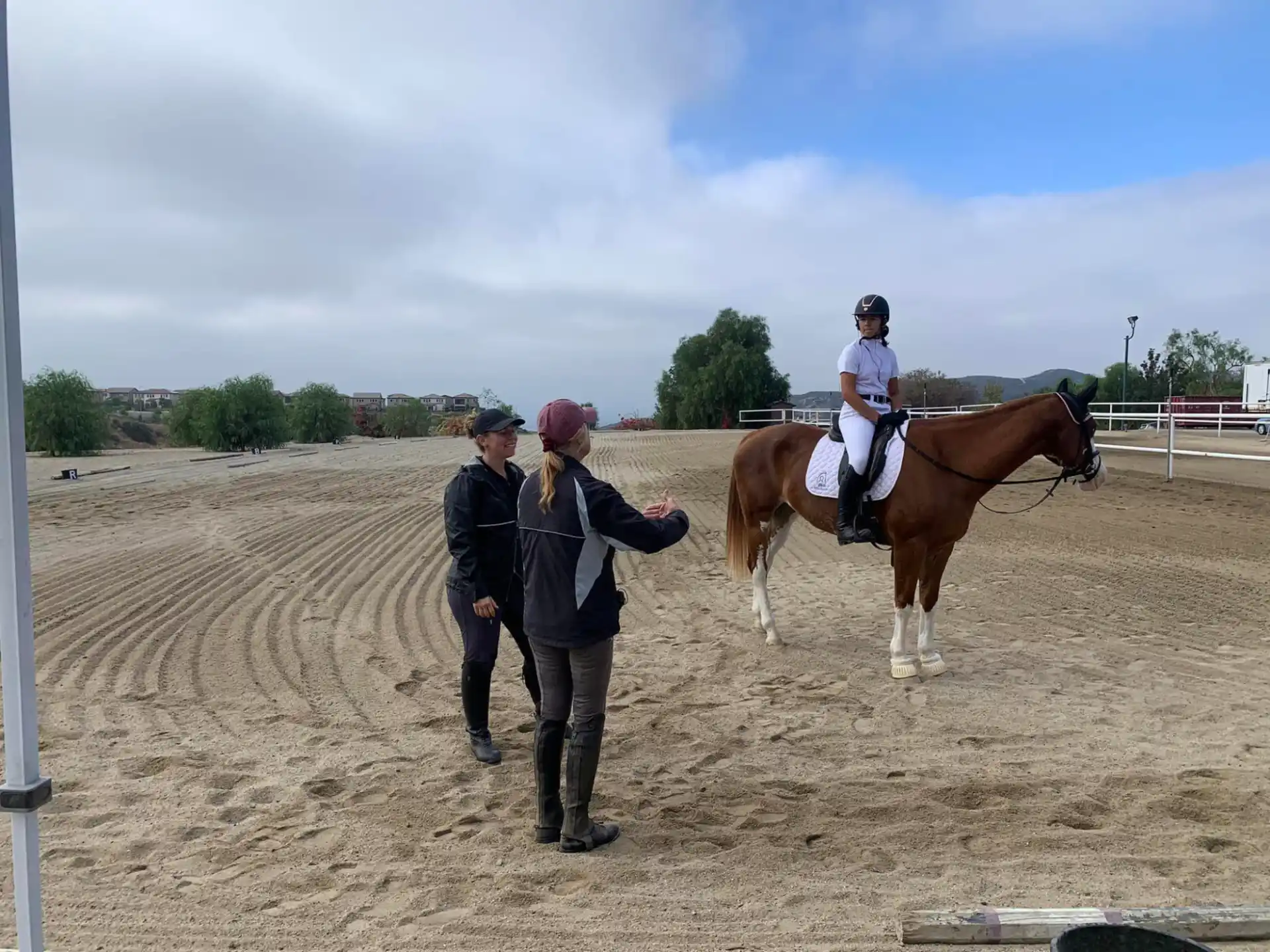 a person riding a horse