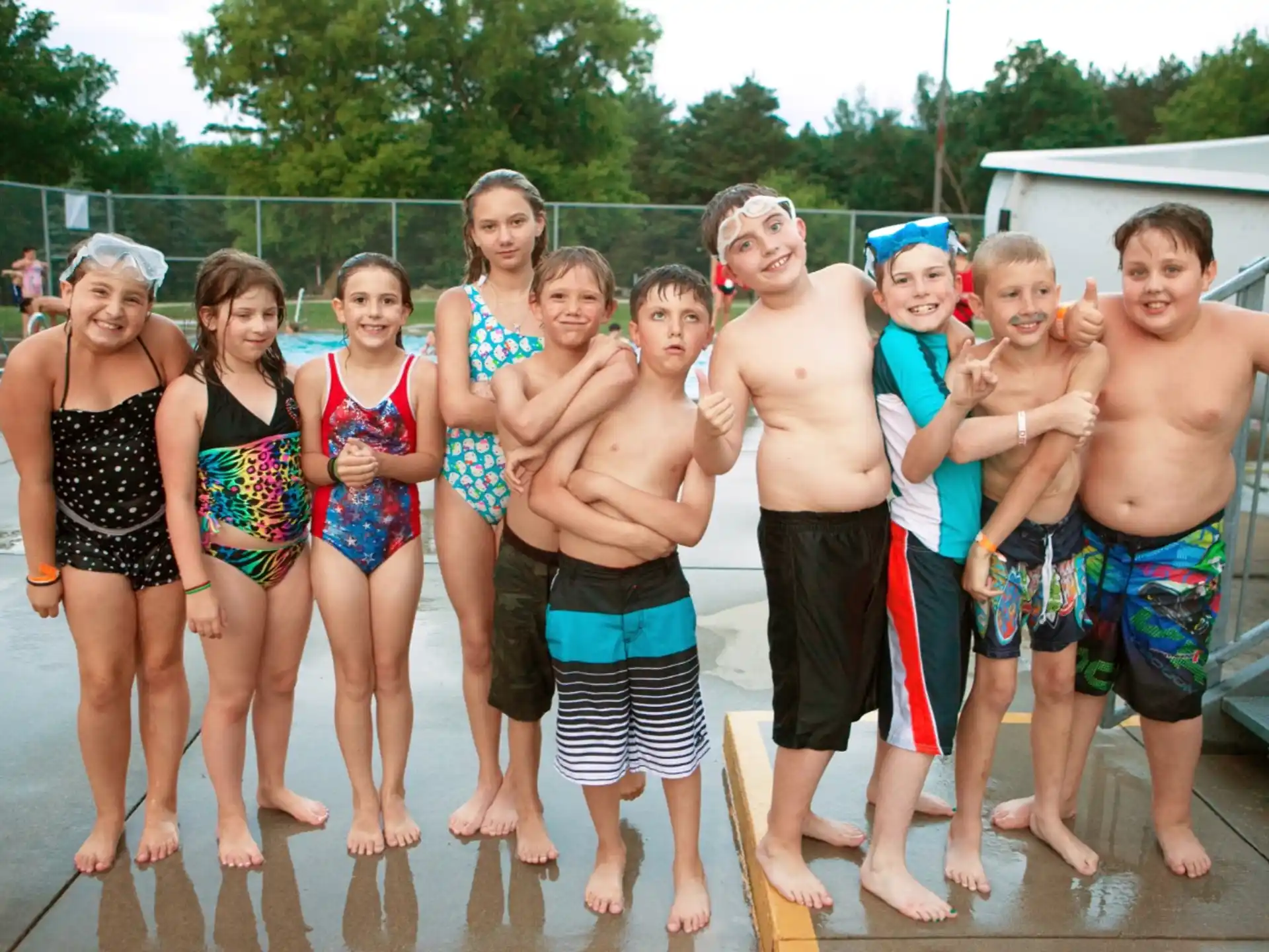 a group of children posing for a photo