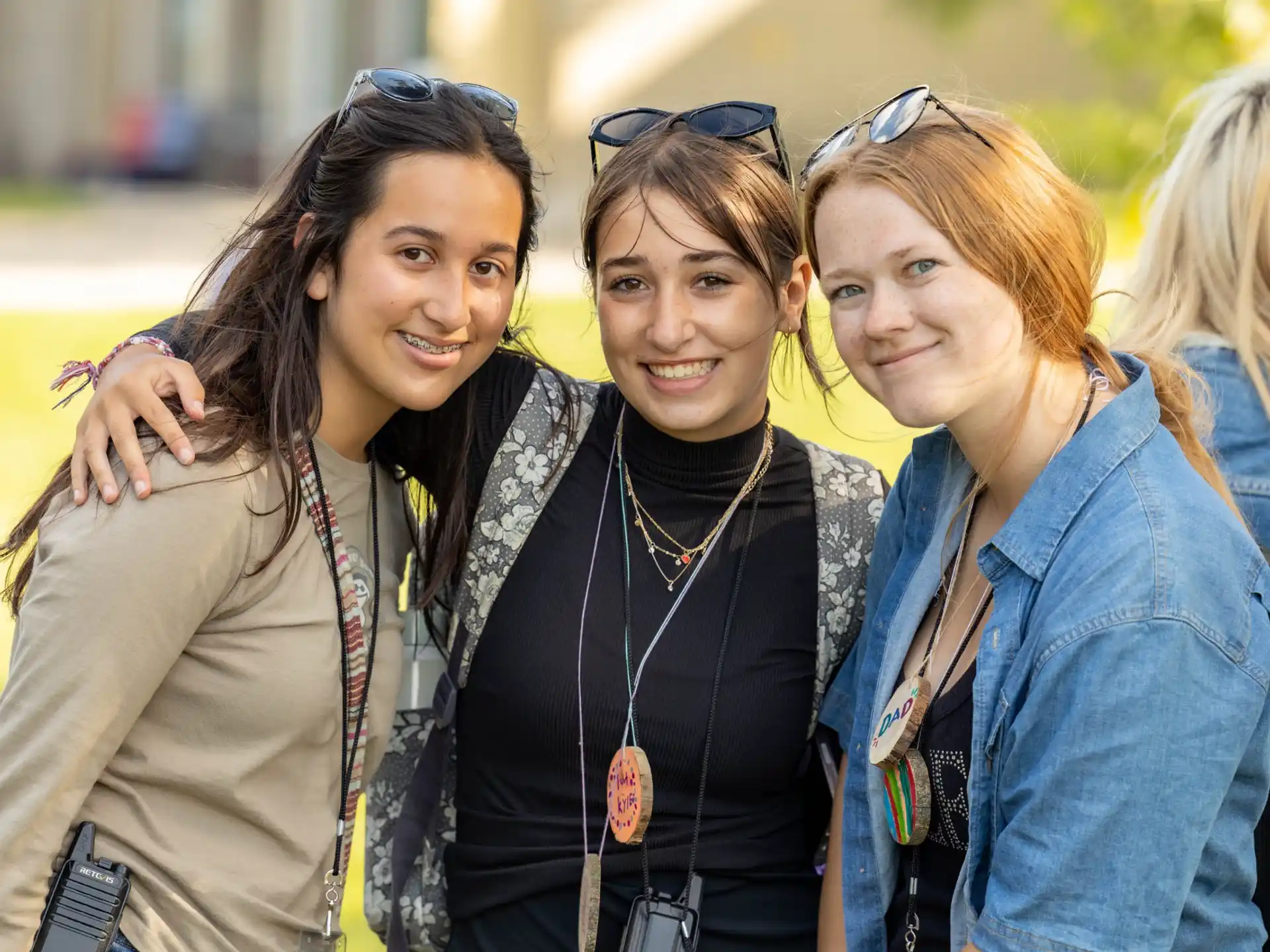 a group of women smiling