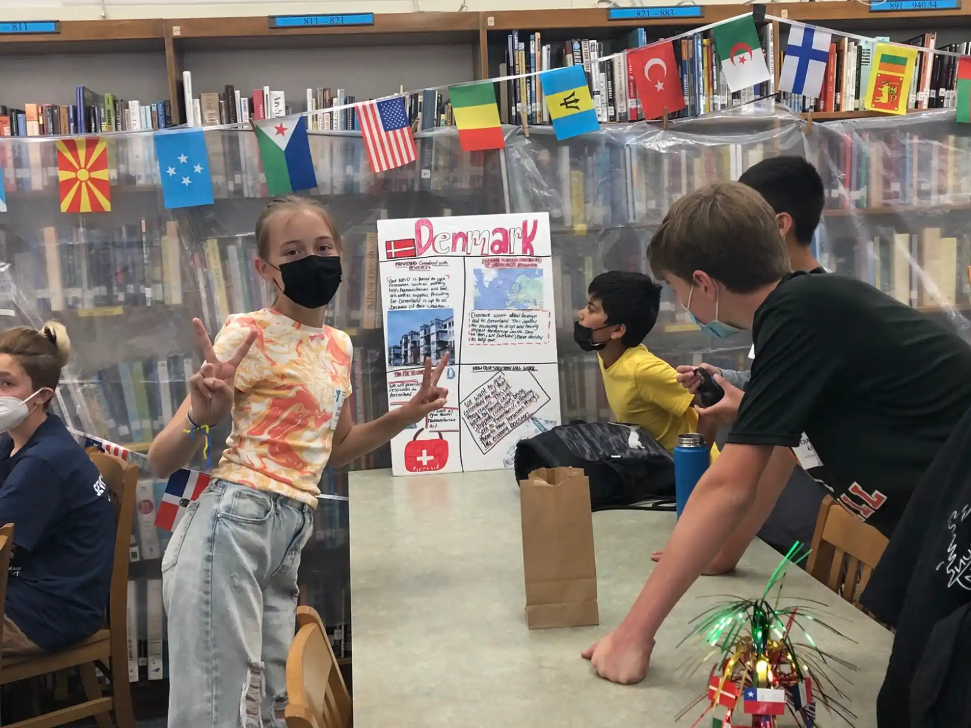 a group of people in a classroom