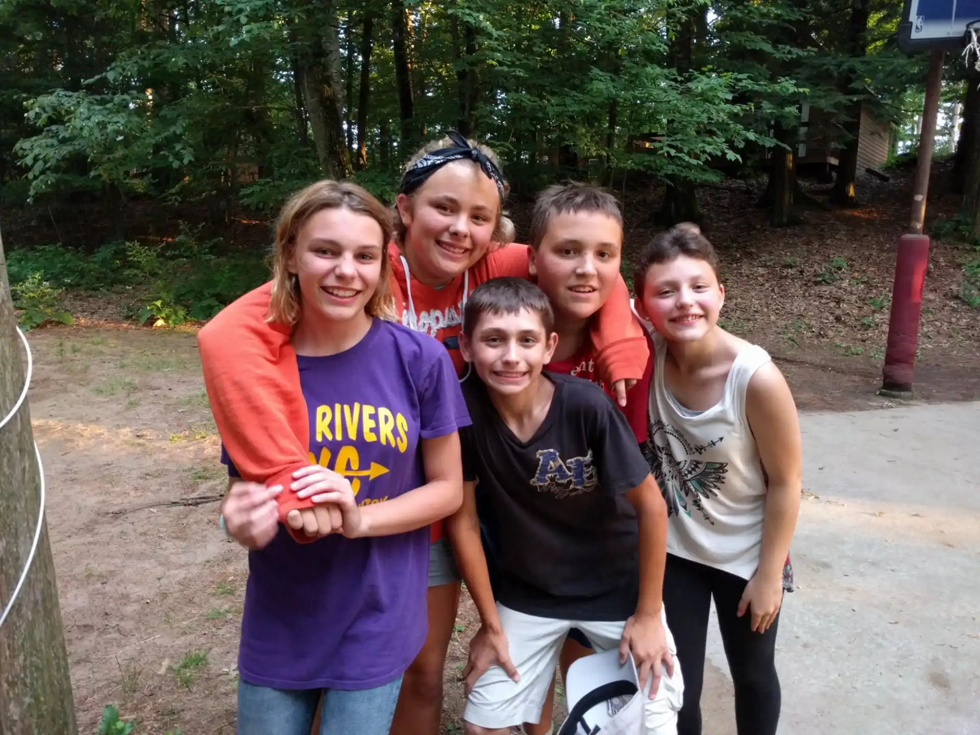 a group of people posing for a photo