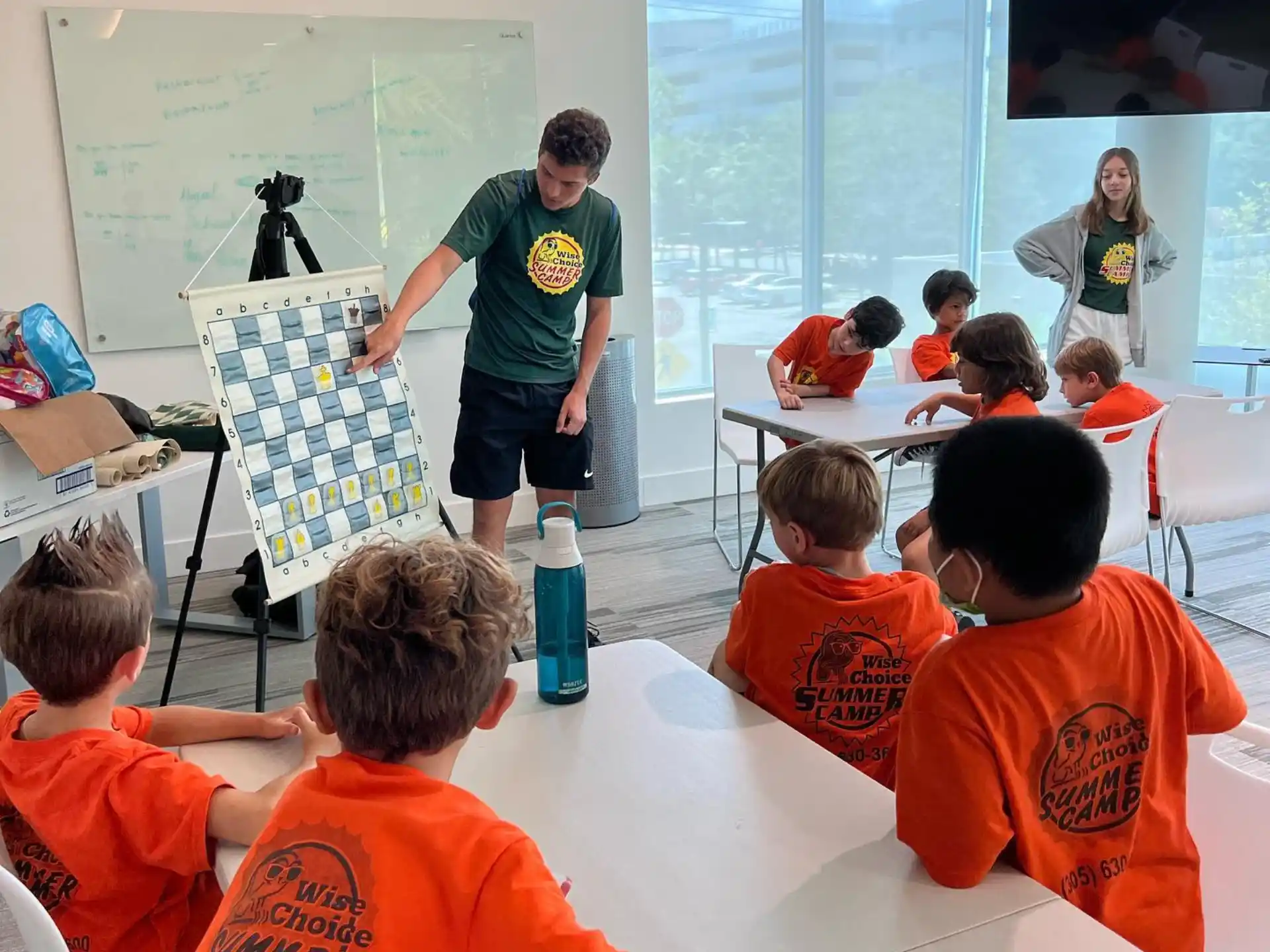 a group of children in a classroom