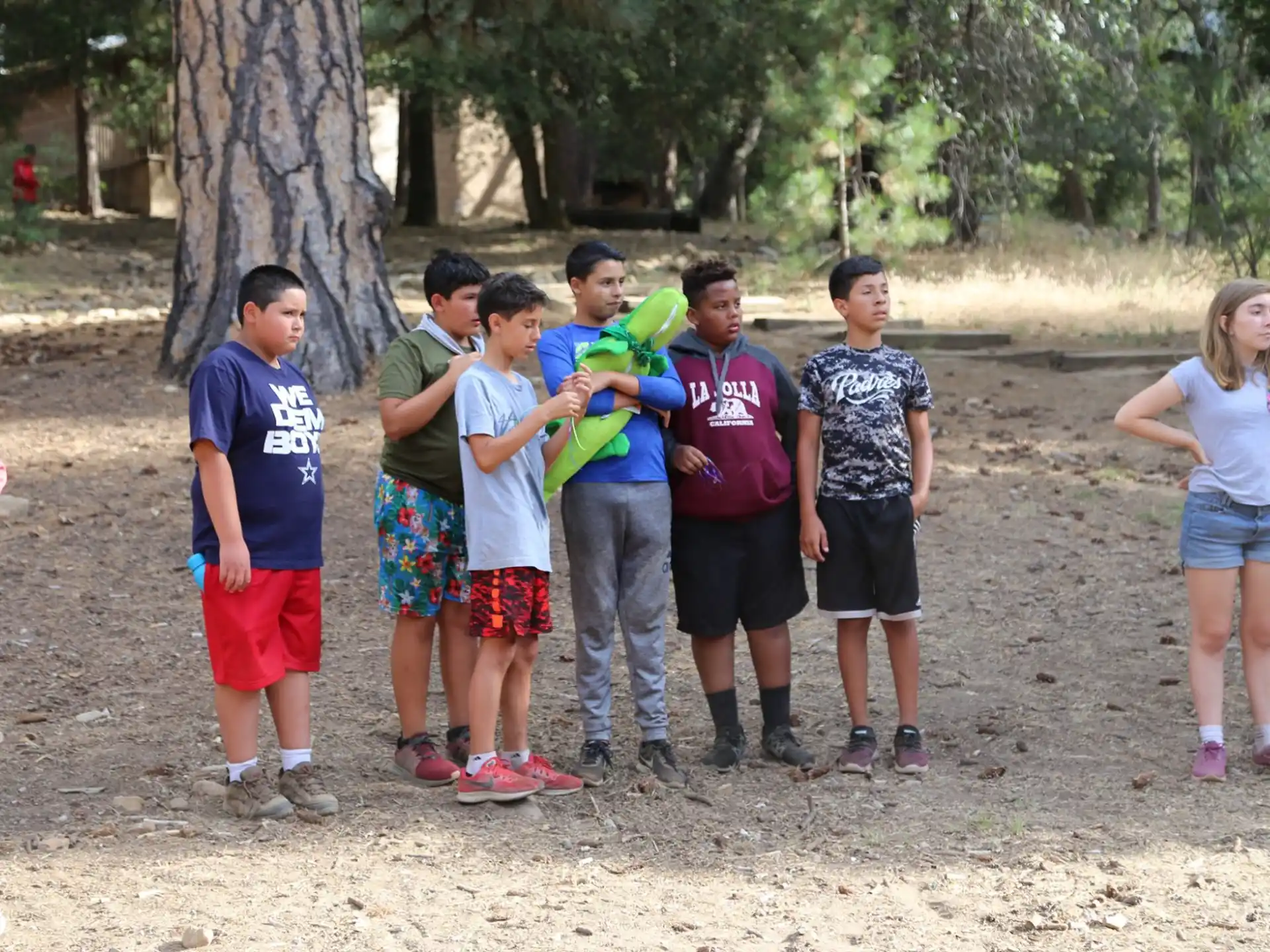 a group of people standing together