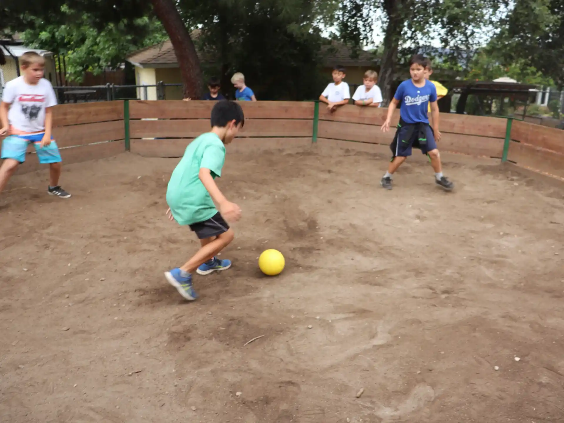 kids playing with a ball