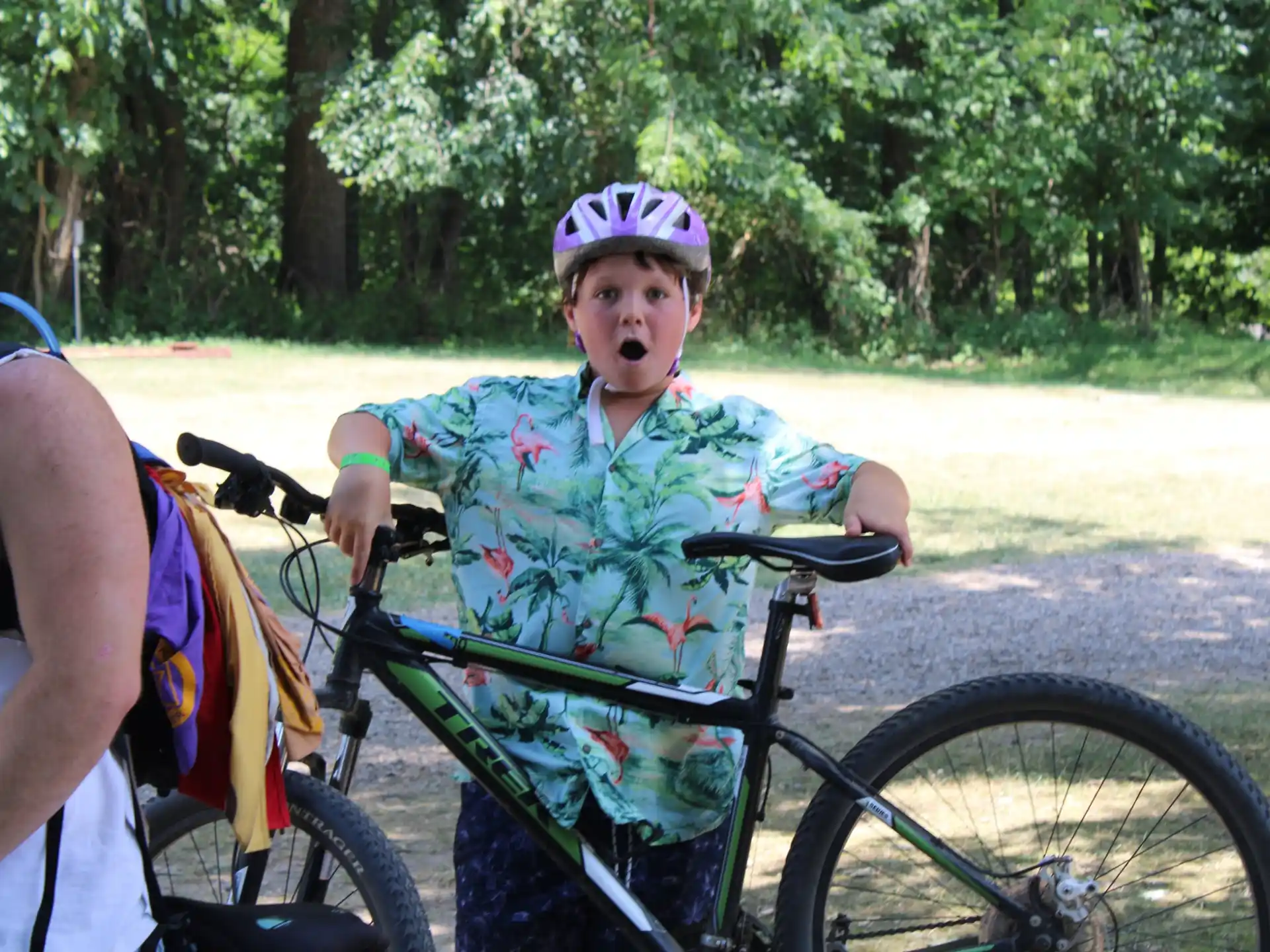 a child on a bike
