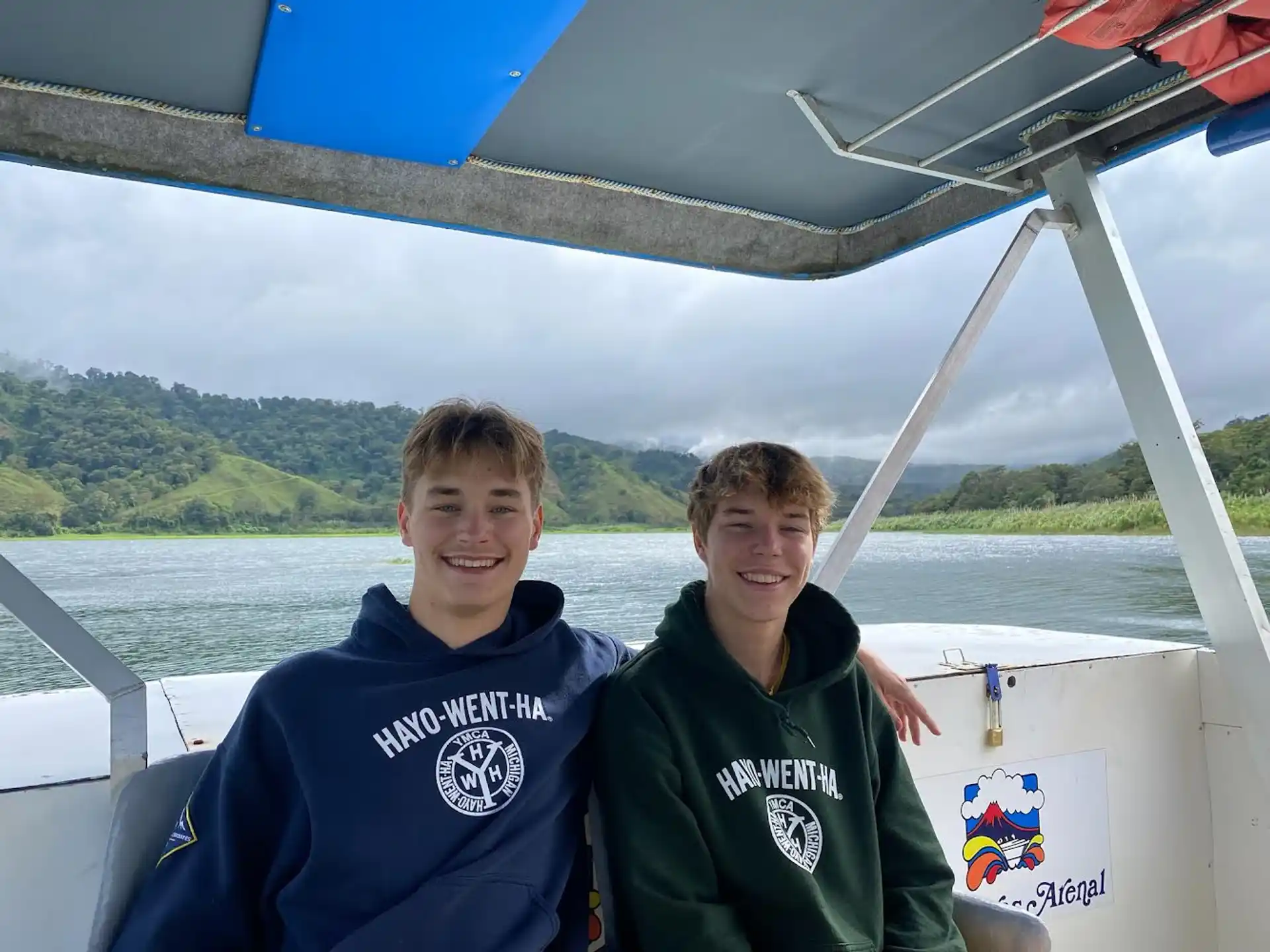 two boys on a boat