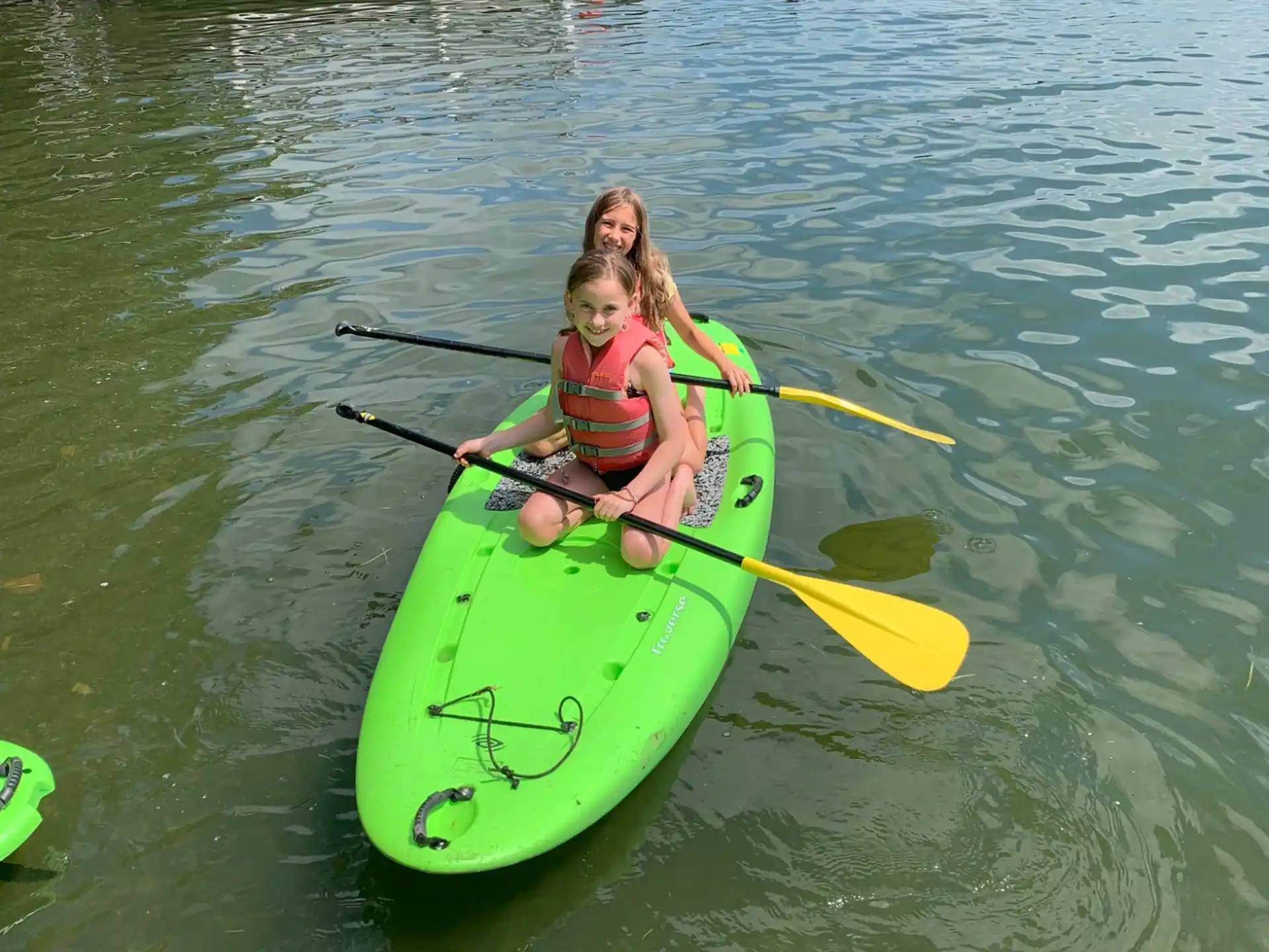 a girl in a kayak