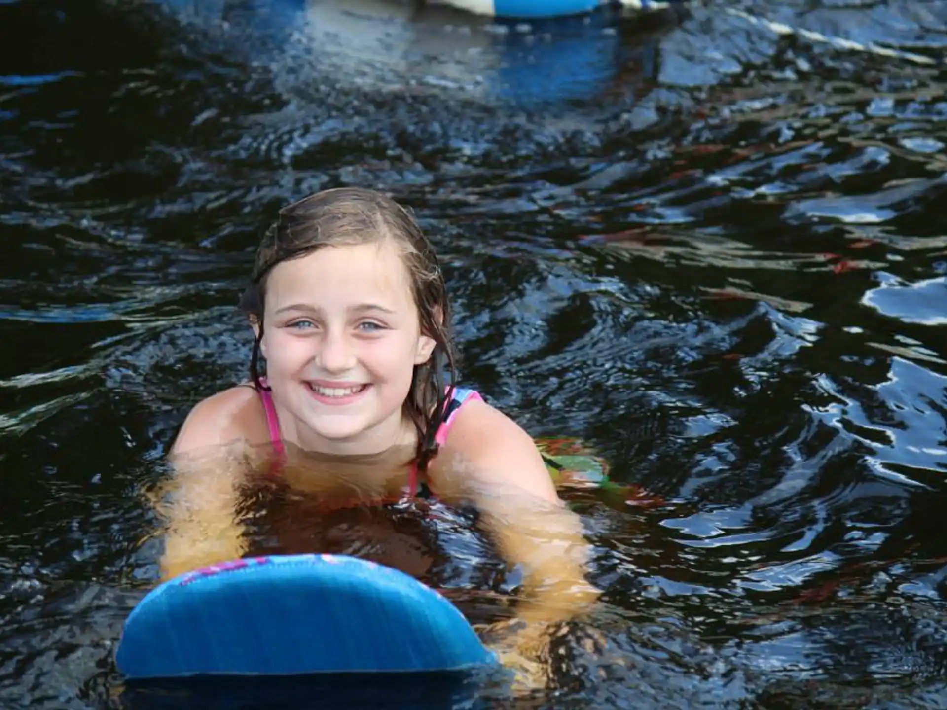 a woman in a body of water