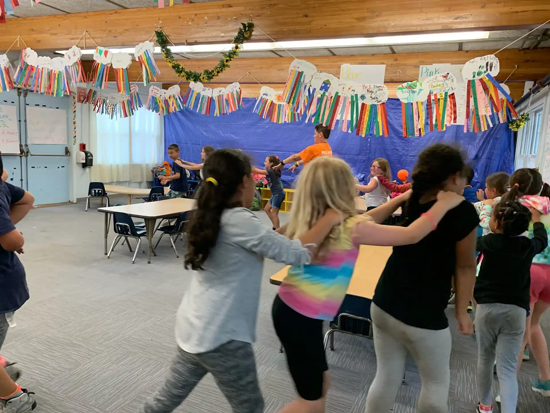 a group of people dancing