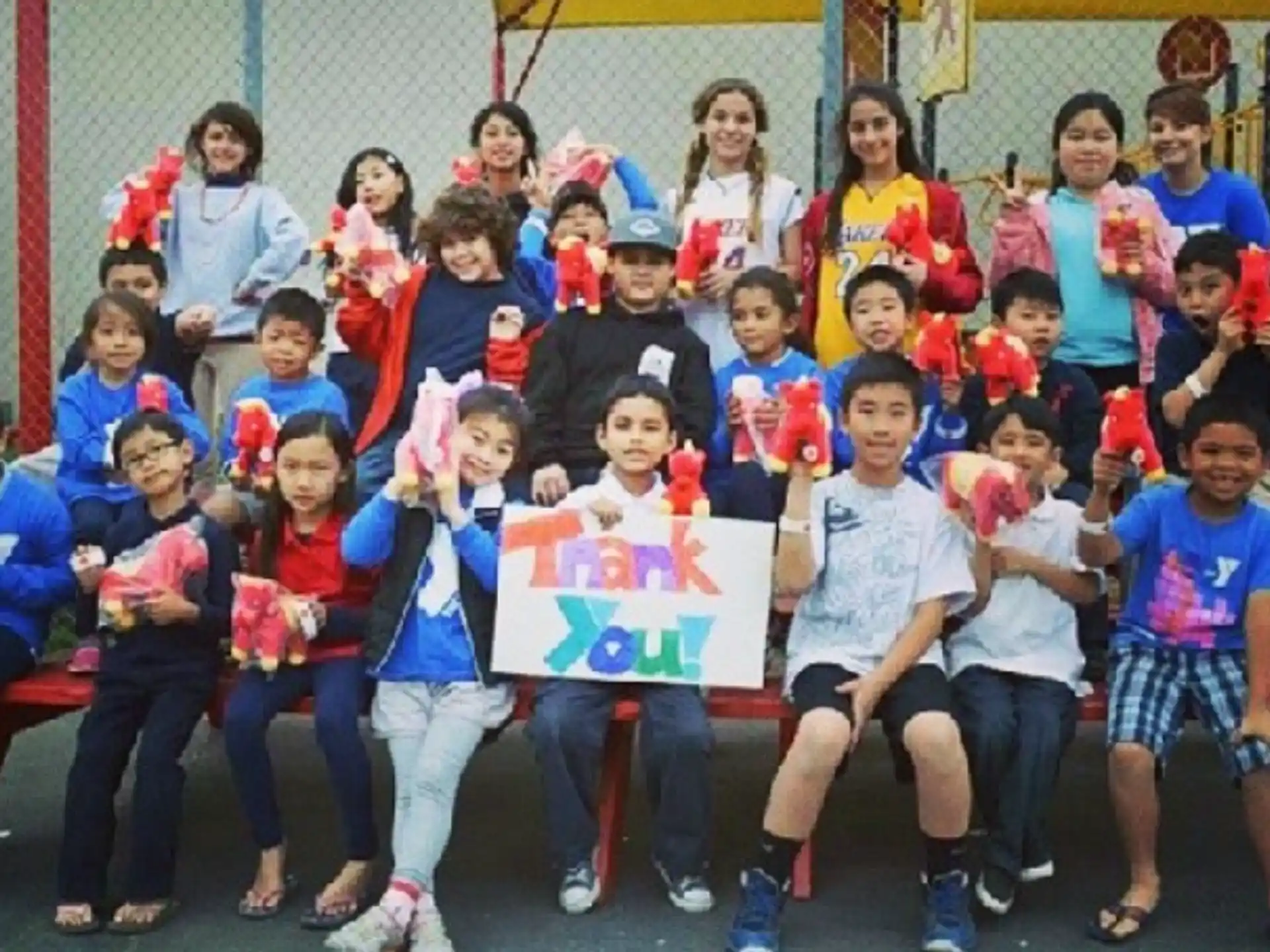 a group of children posing for a photo