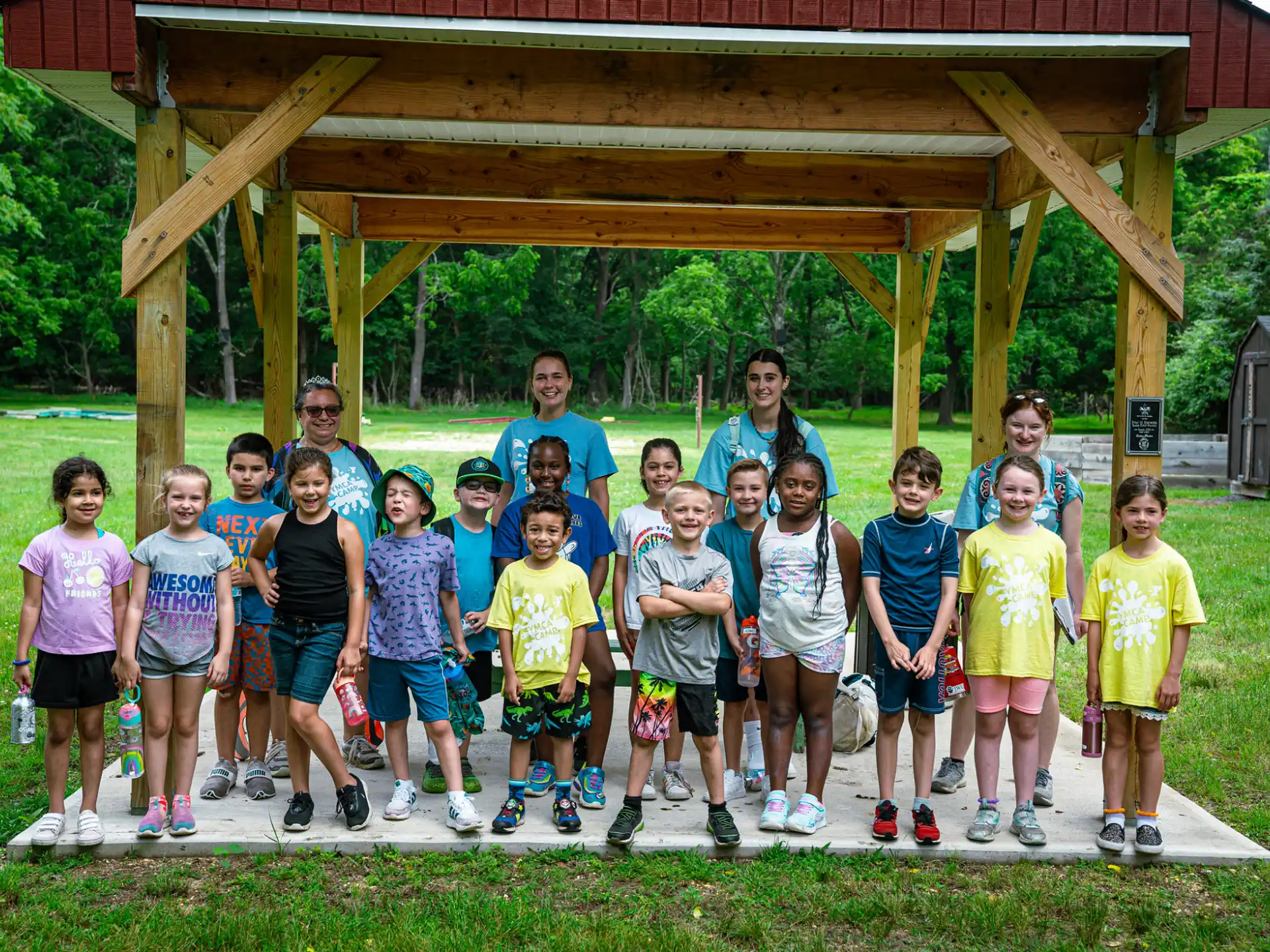 a group of people posing for a photo