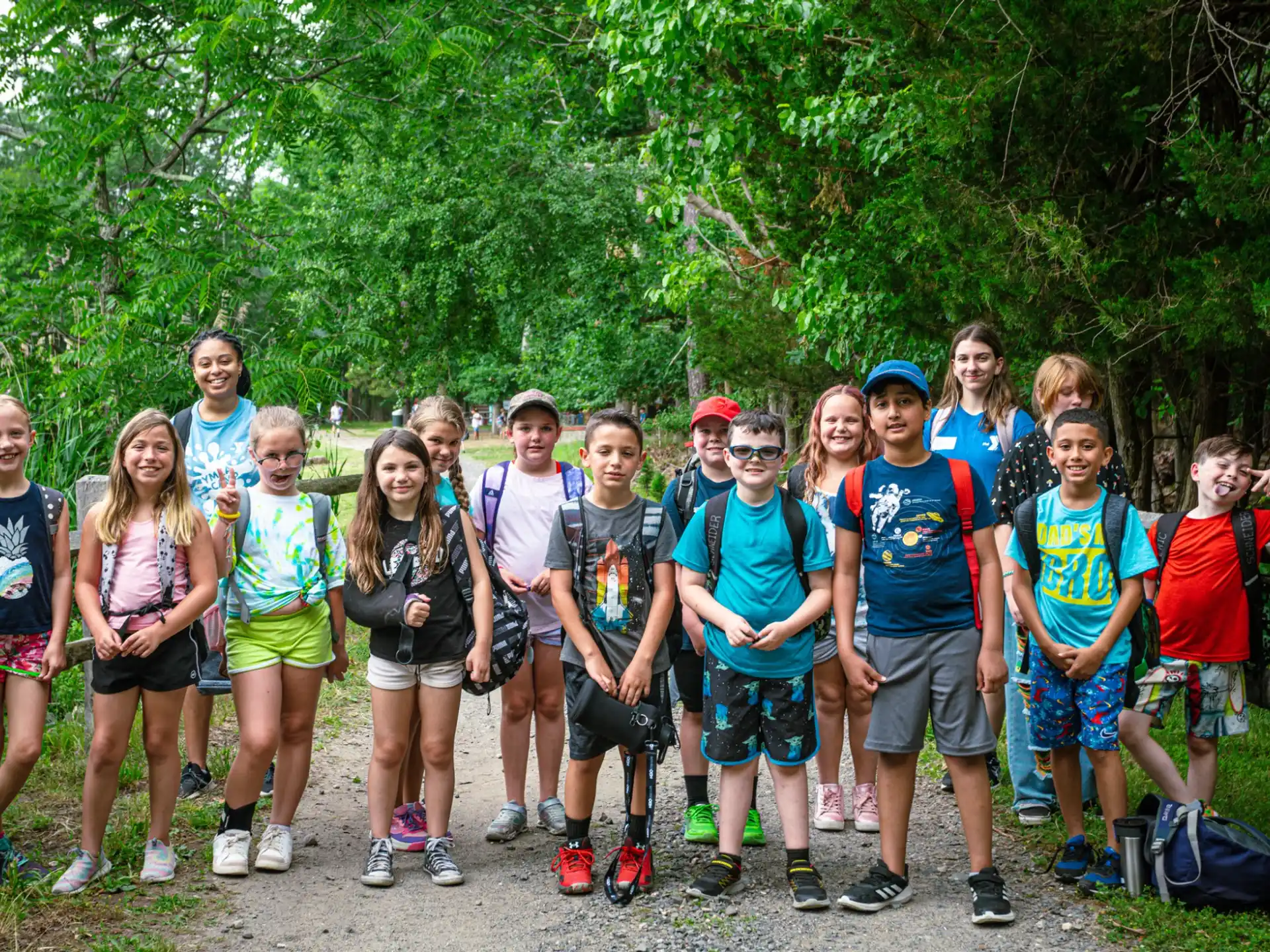 a group of people posing for a photo