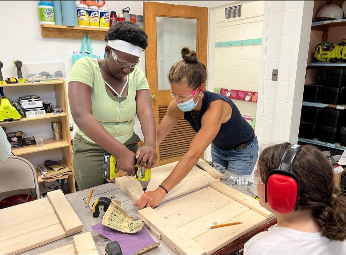 a group of people working on a project