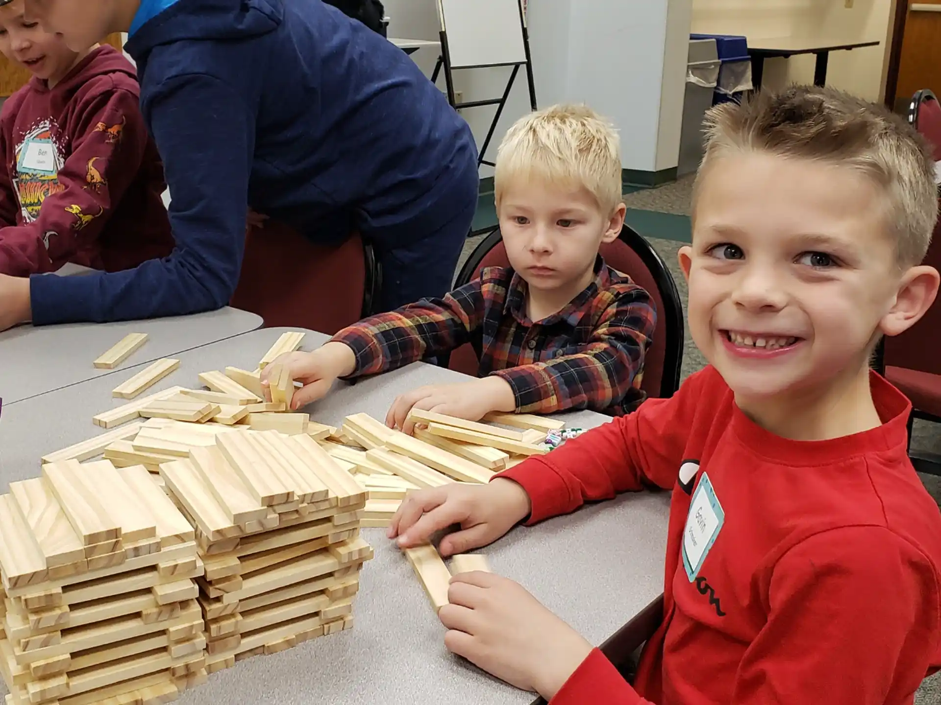 a group of boys playing a game