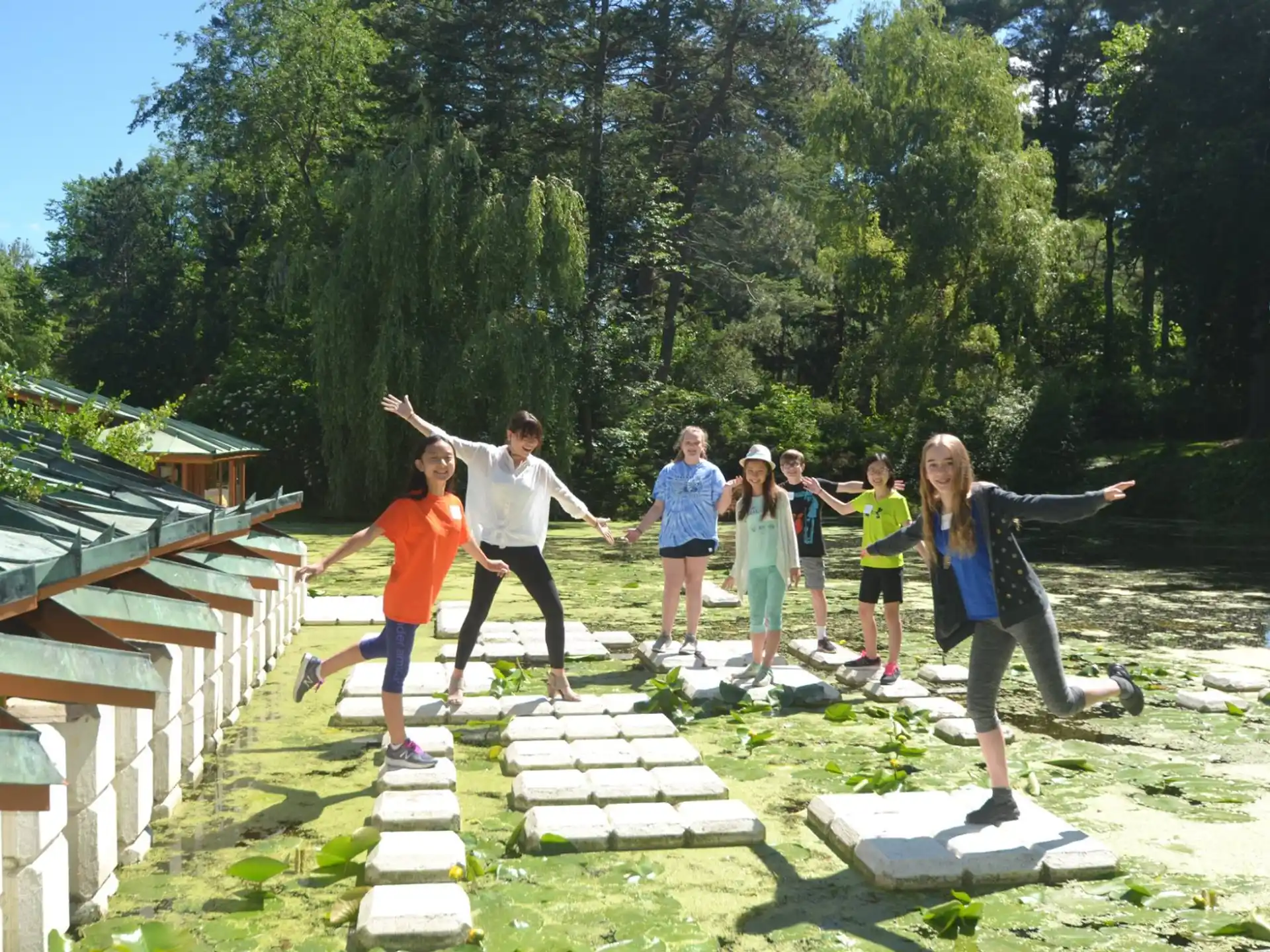 a group of people posing for a photo