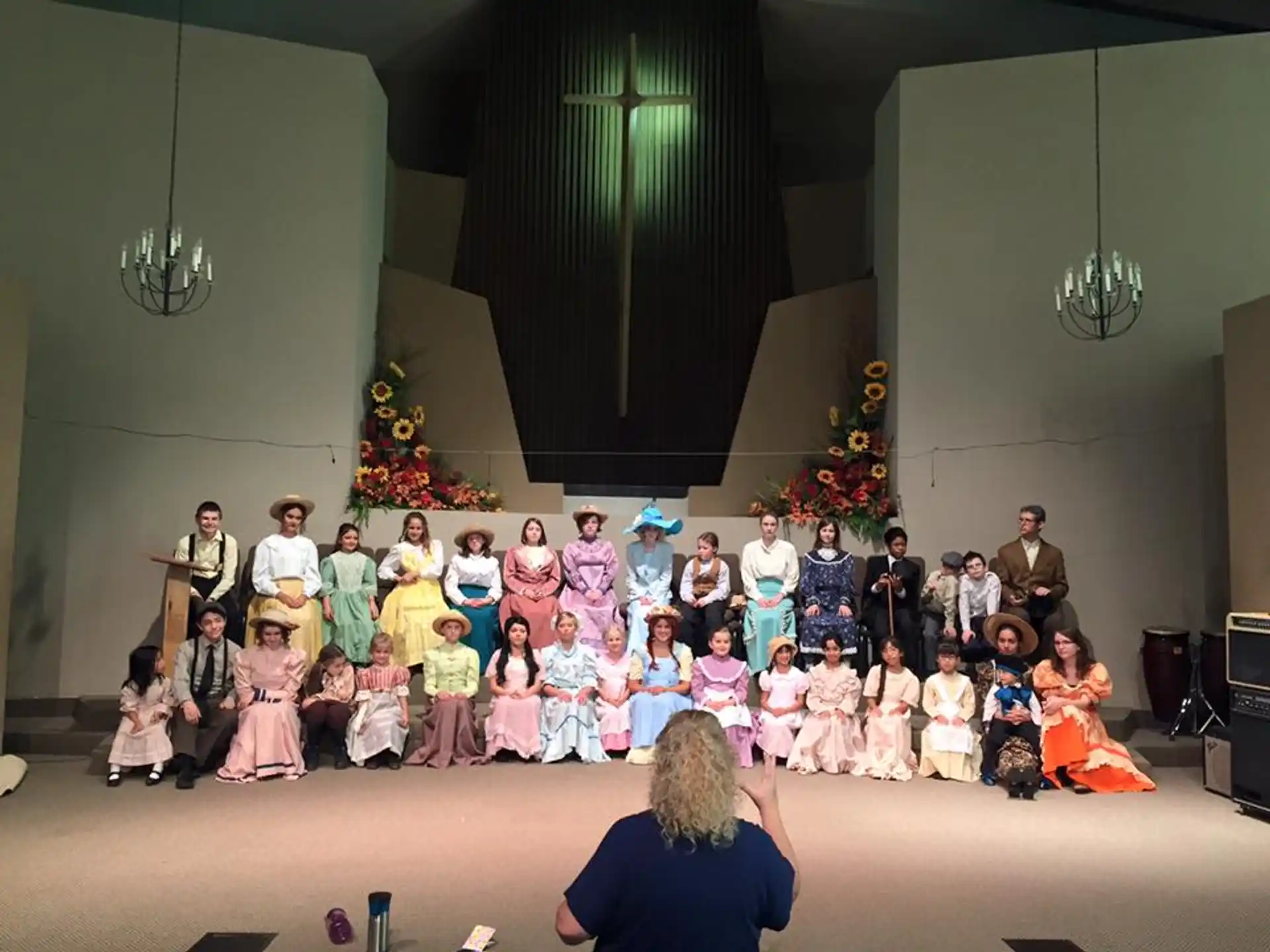a group of children on a stage