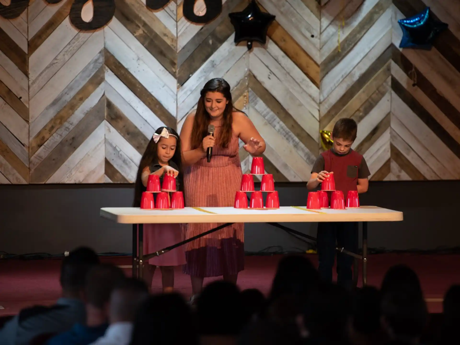 a group of people on a stage