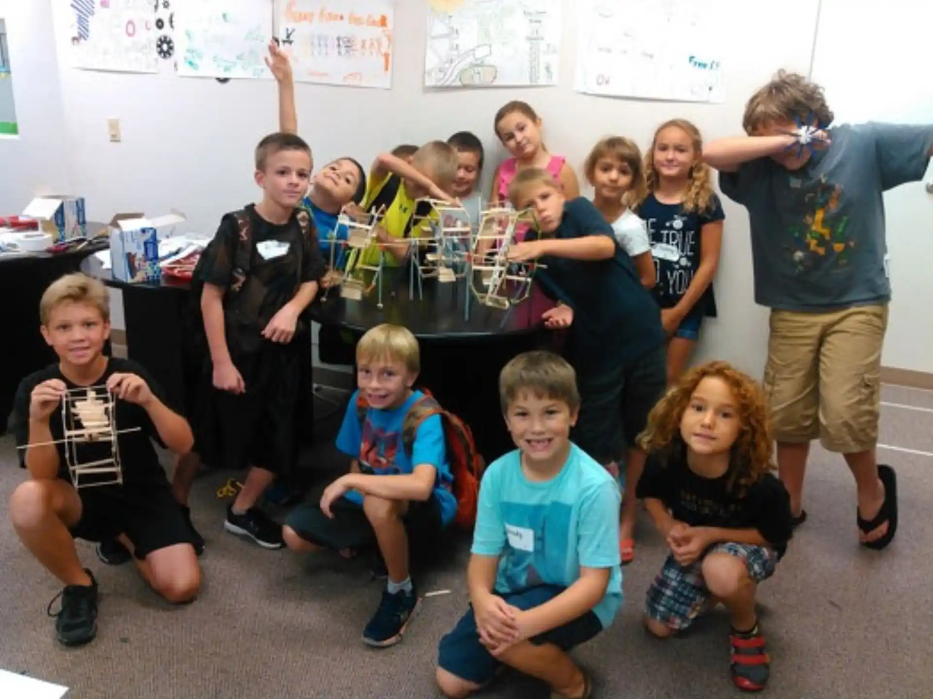 a group of children posing for a photo