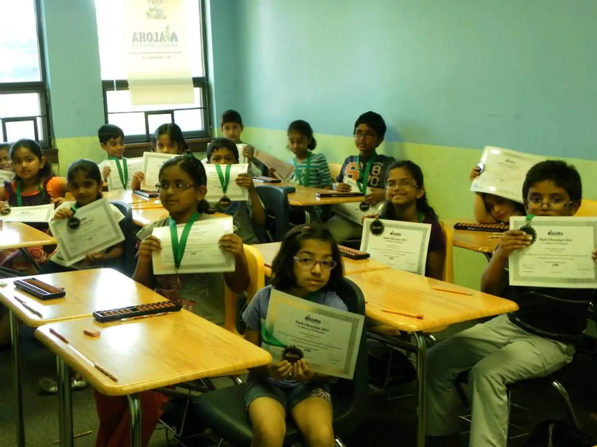 a group of students in a classroom