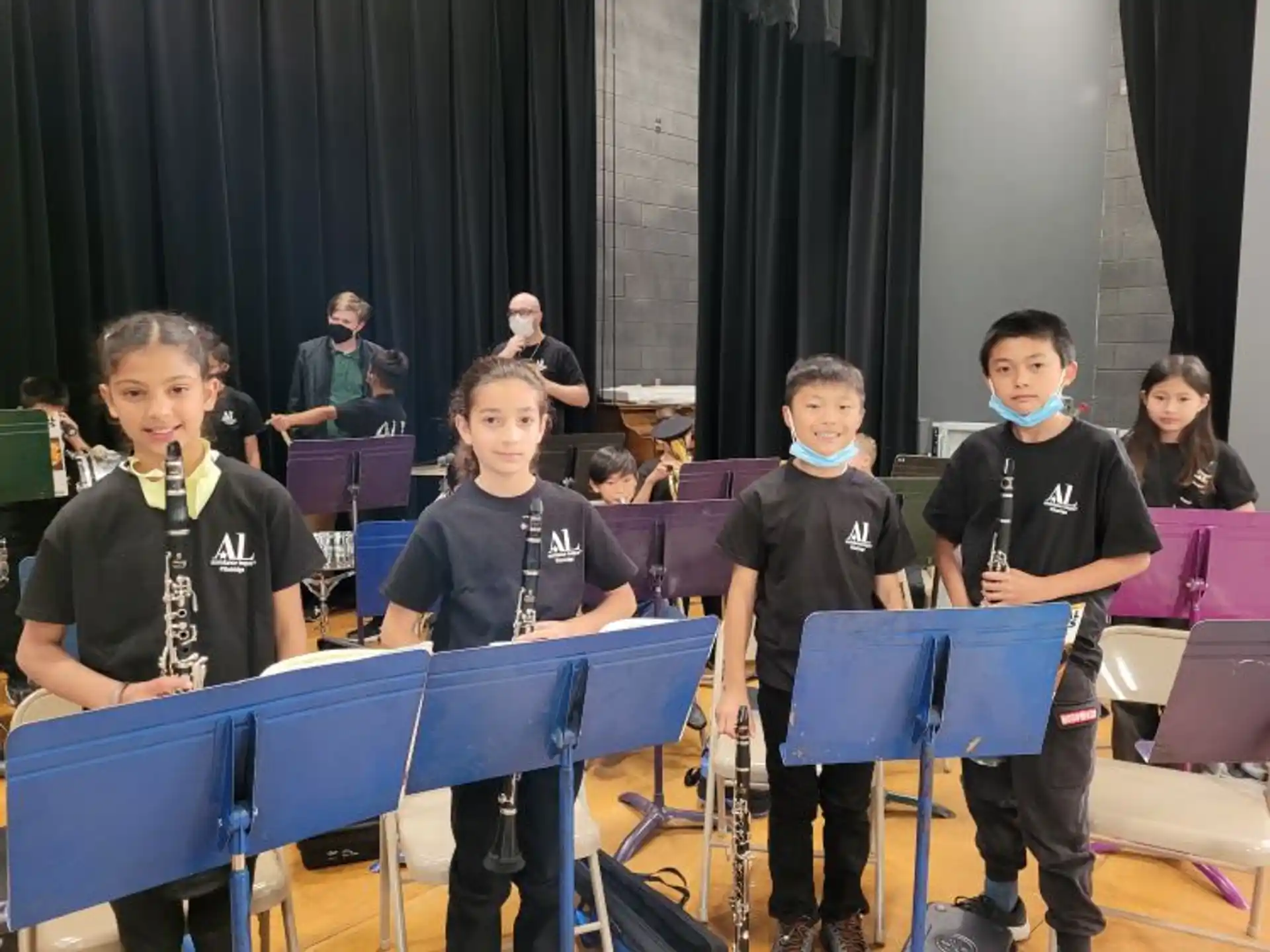a group of kids in a room