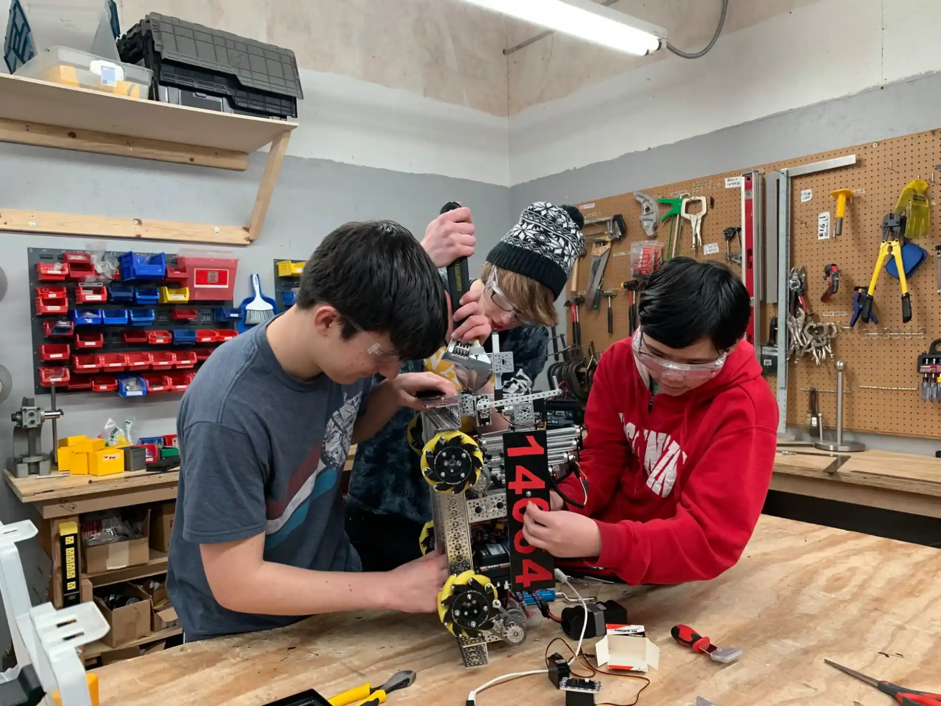 a group of people working on a project
