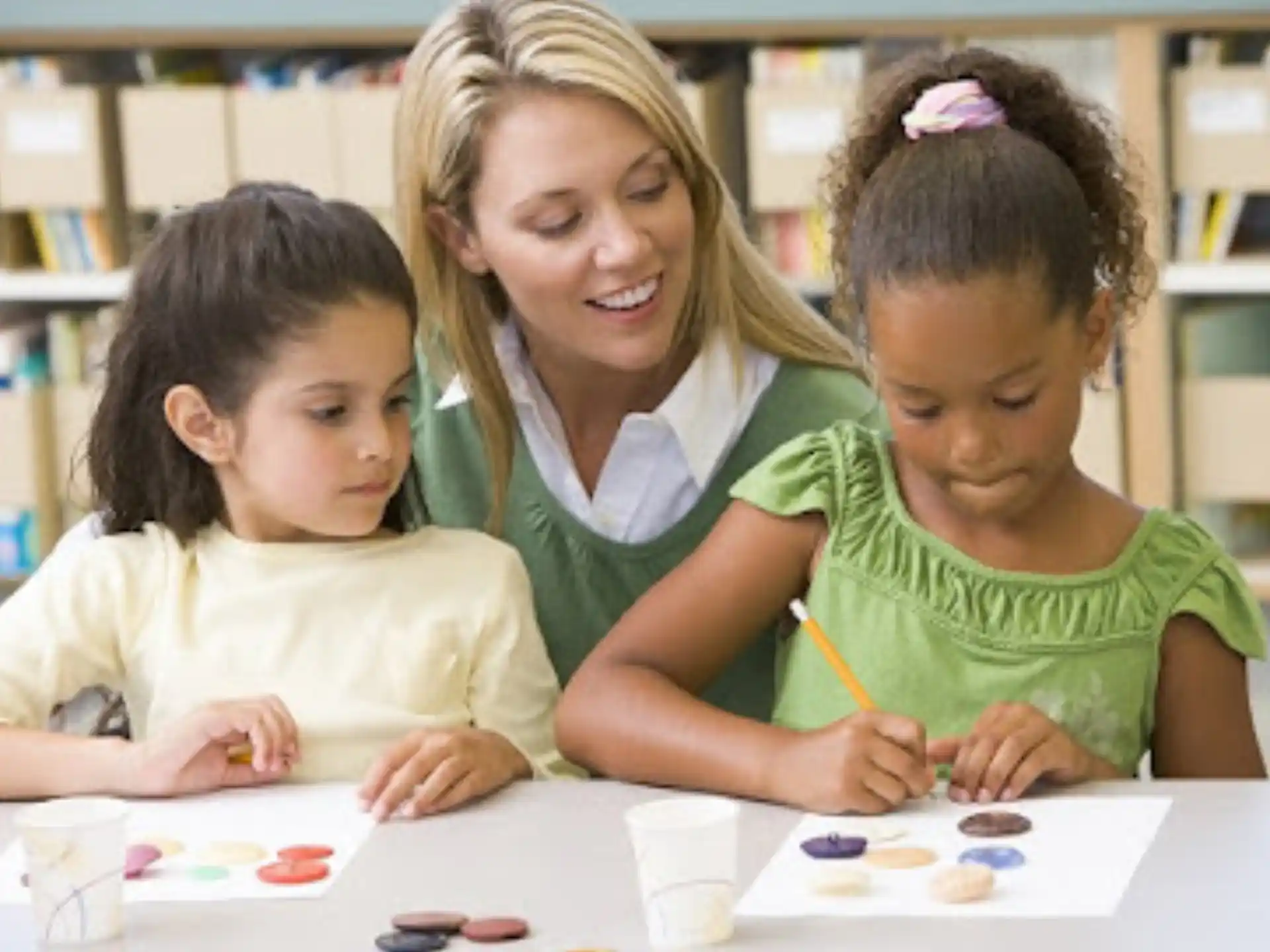a person and two children