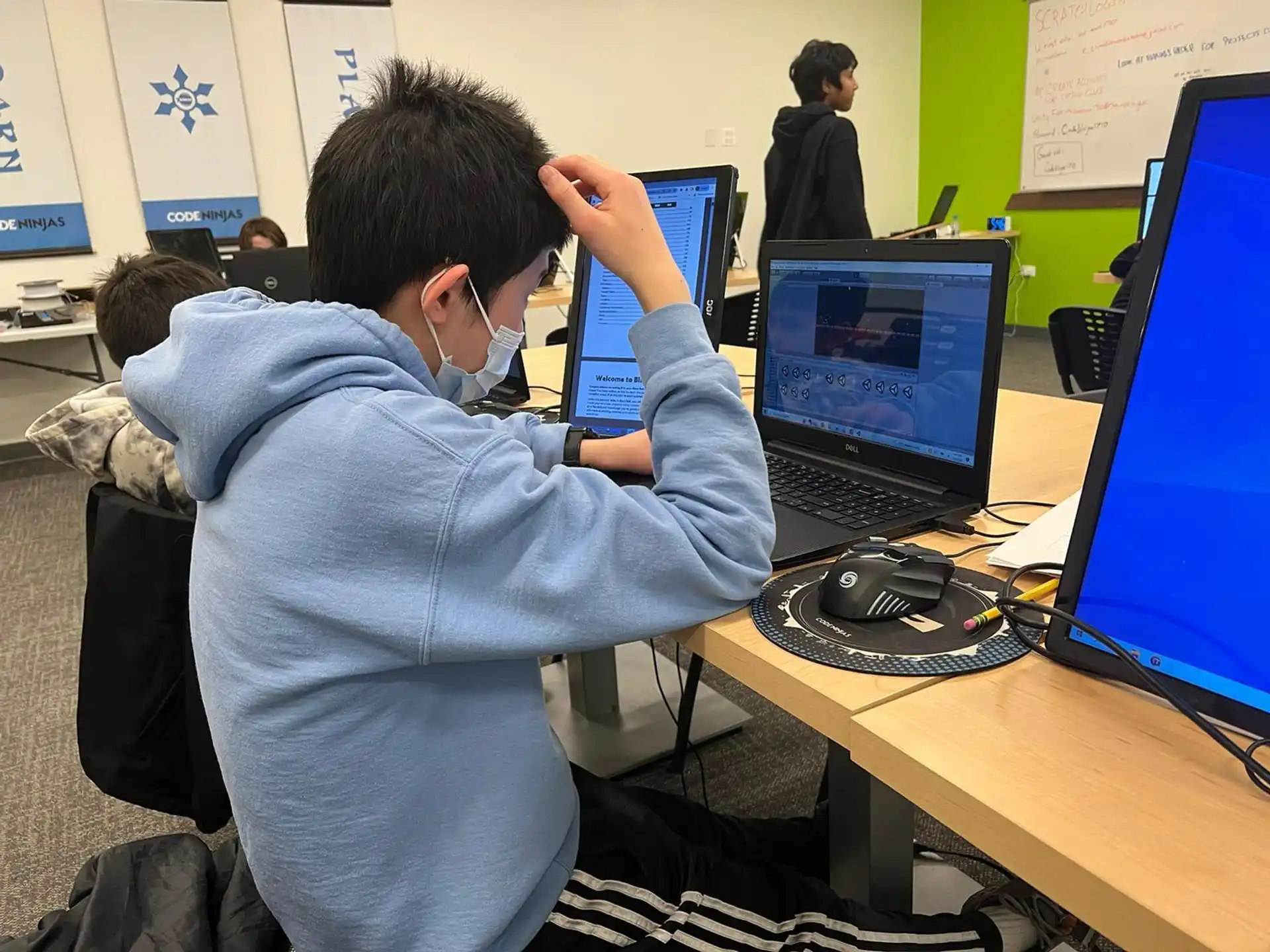 a person using a laptop