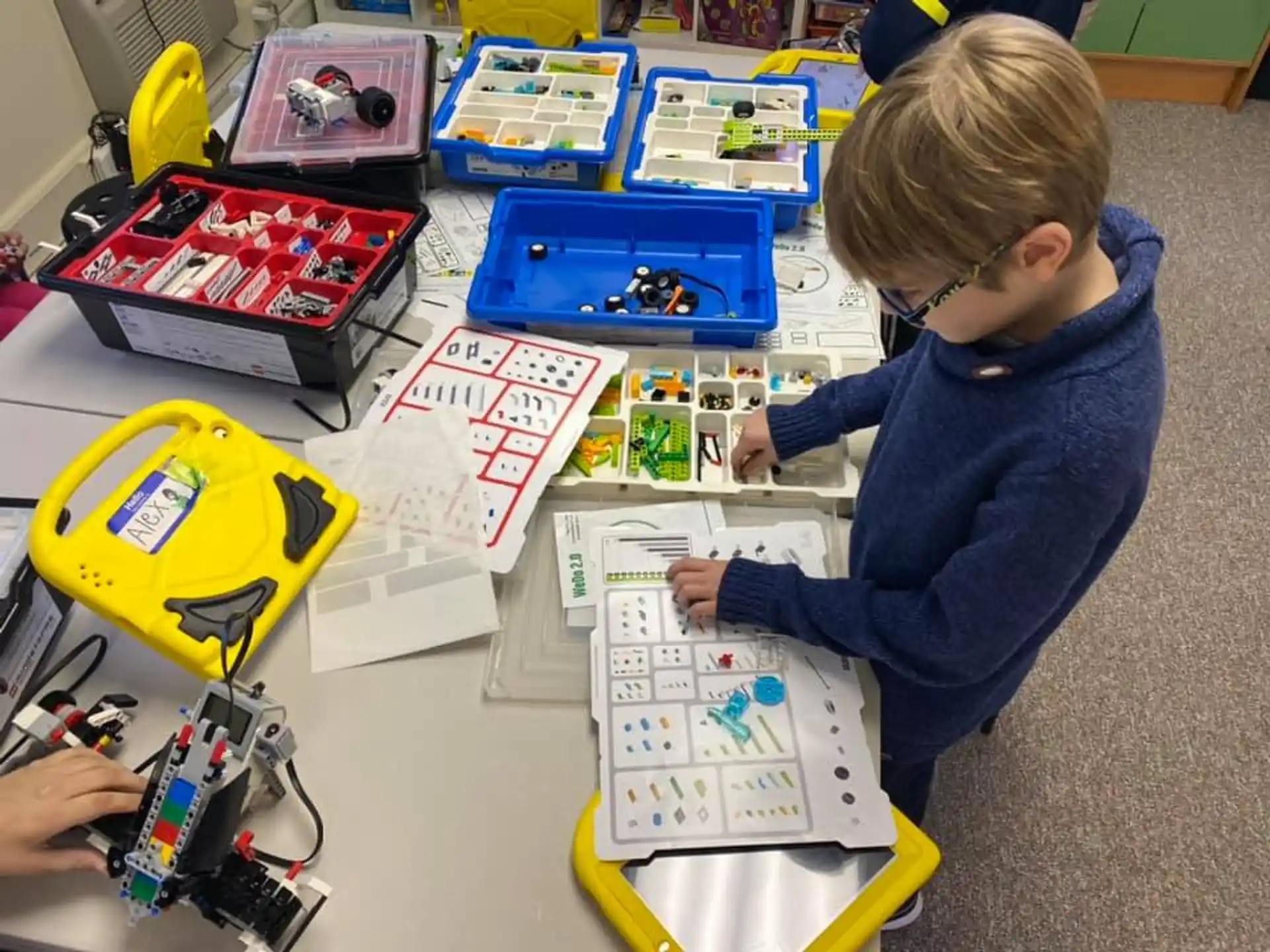 a child playing with toys