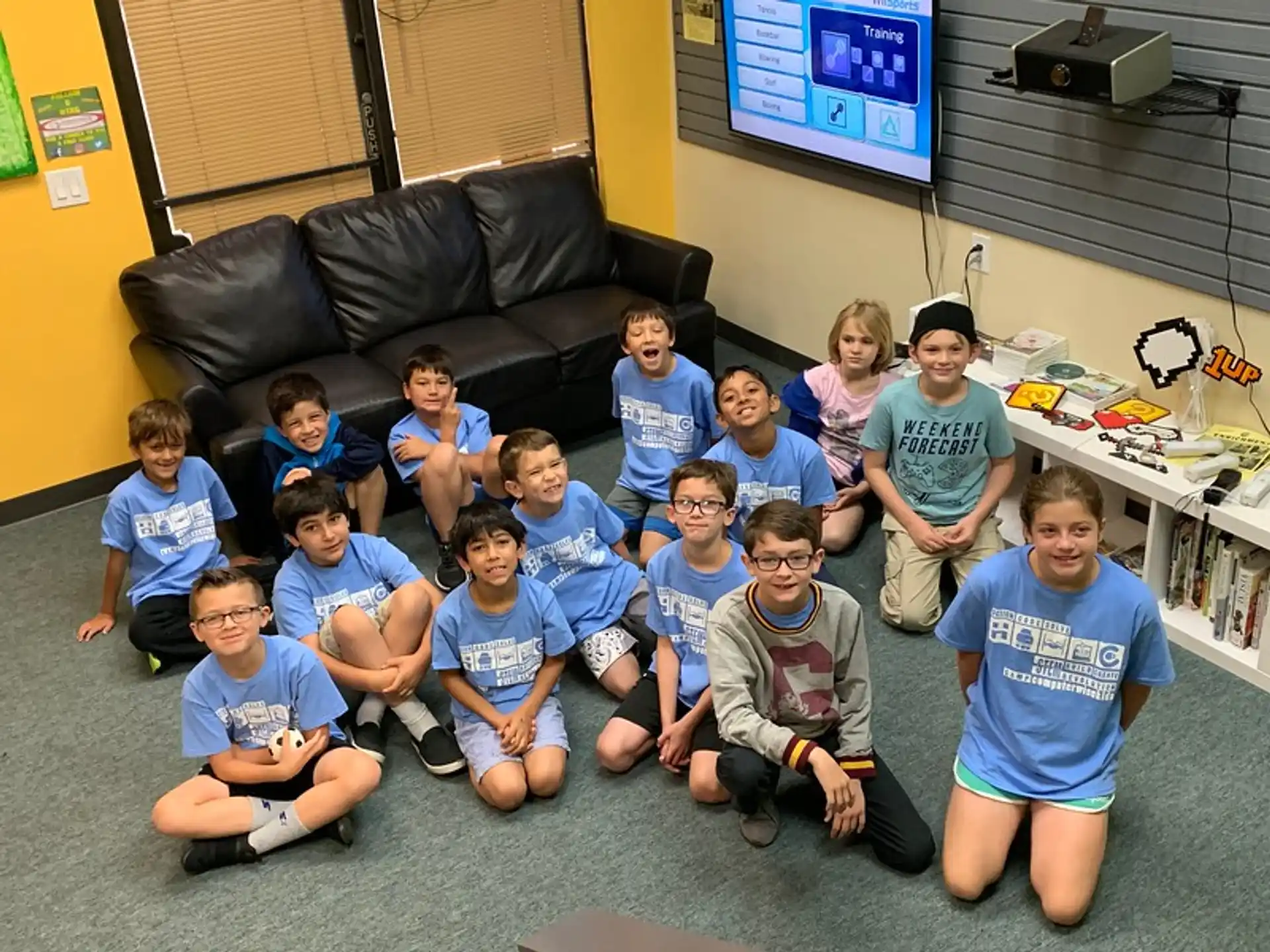 a group of children posing for a photo
