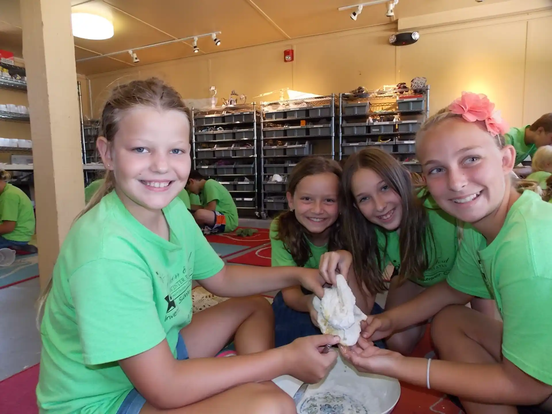 a group of girls in a store