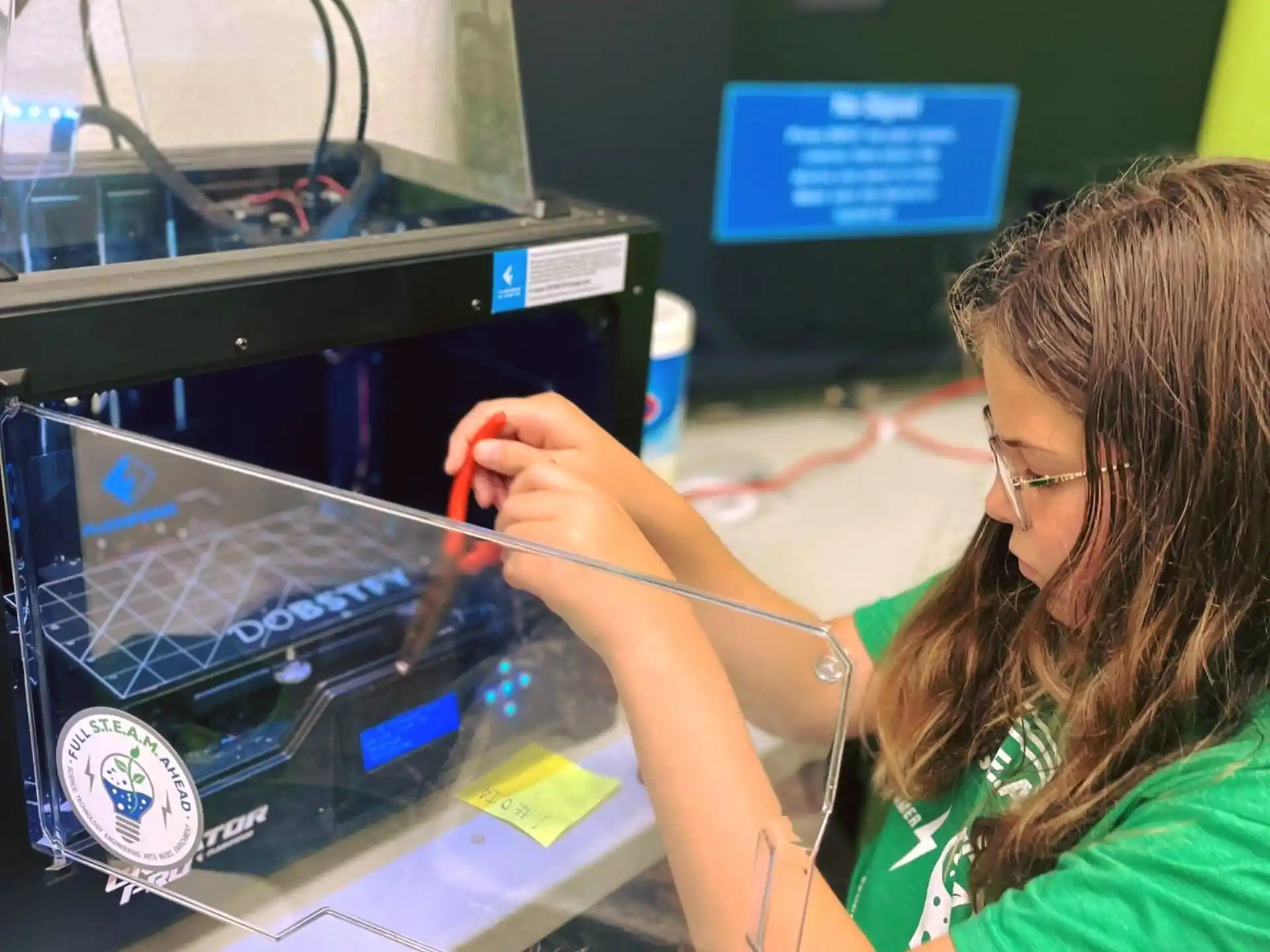 a person working on a machine