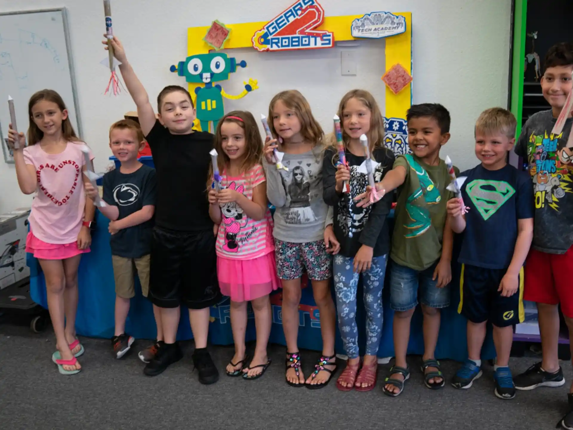 a group of children posing for a photo