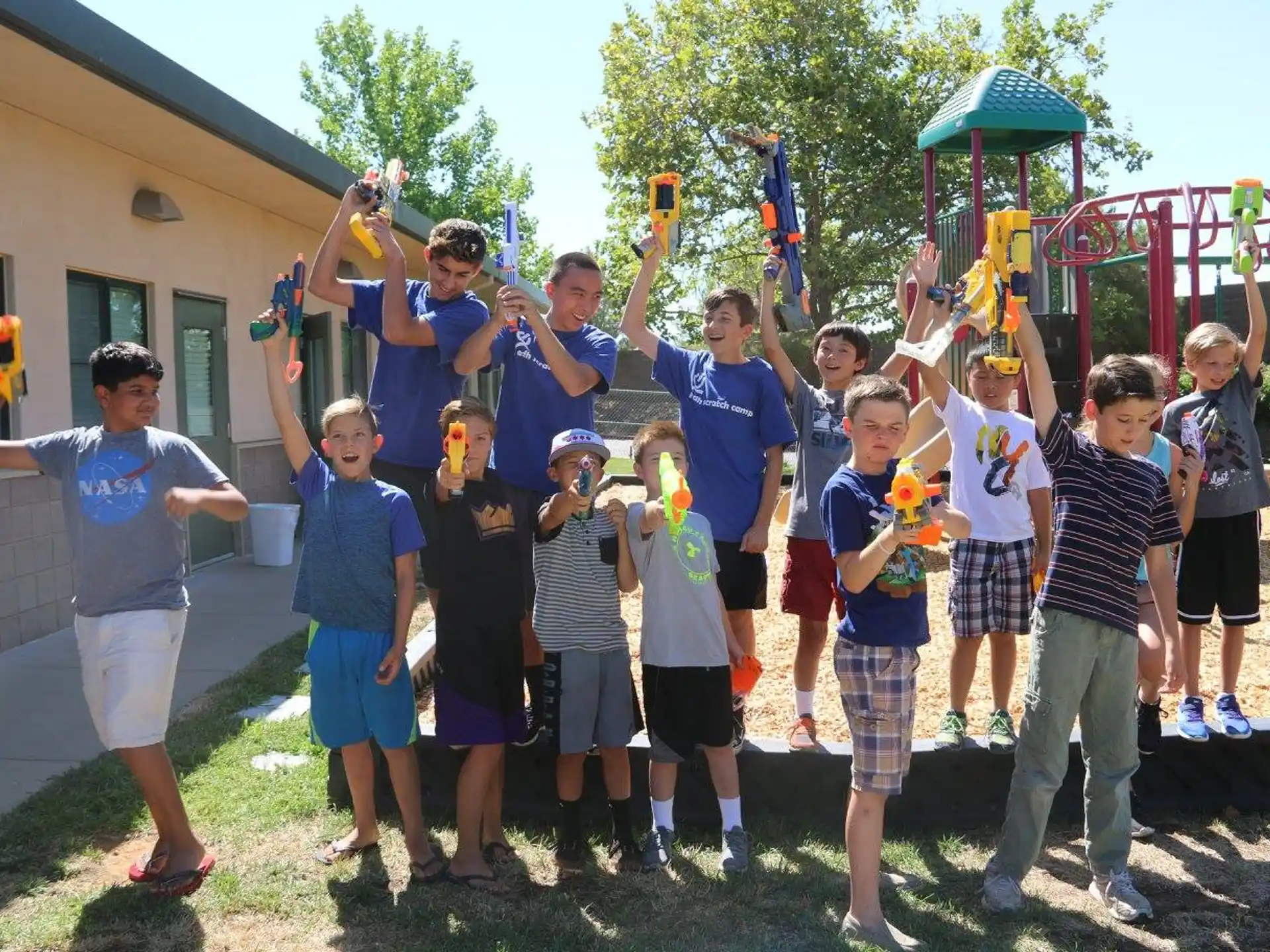 a group of people posing for a photo